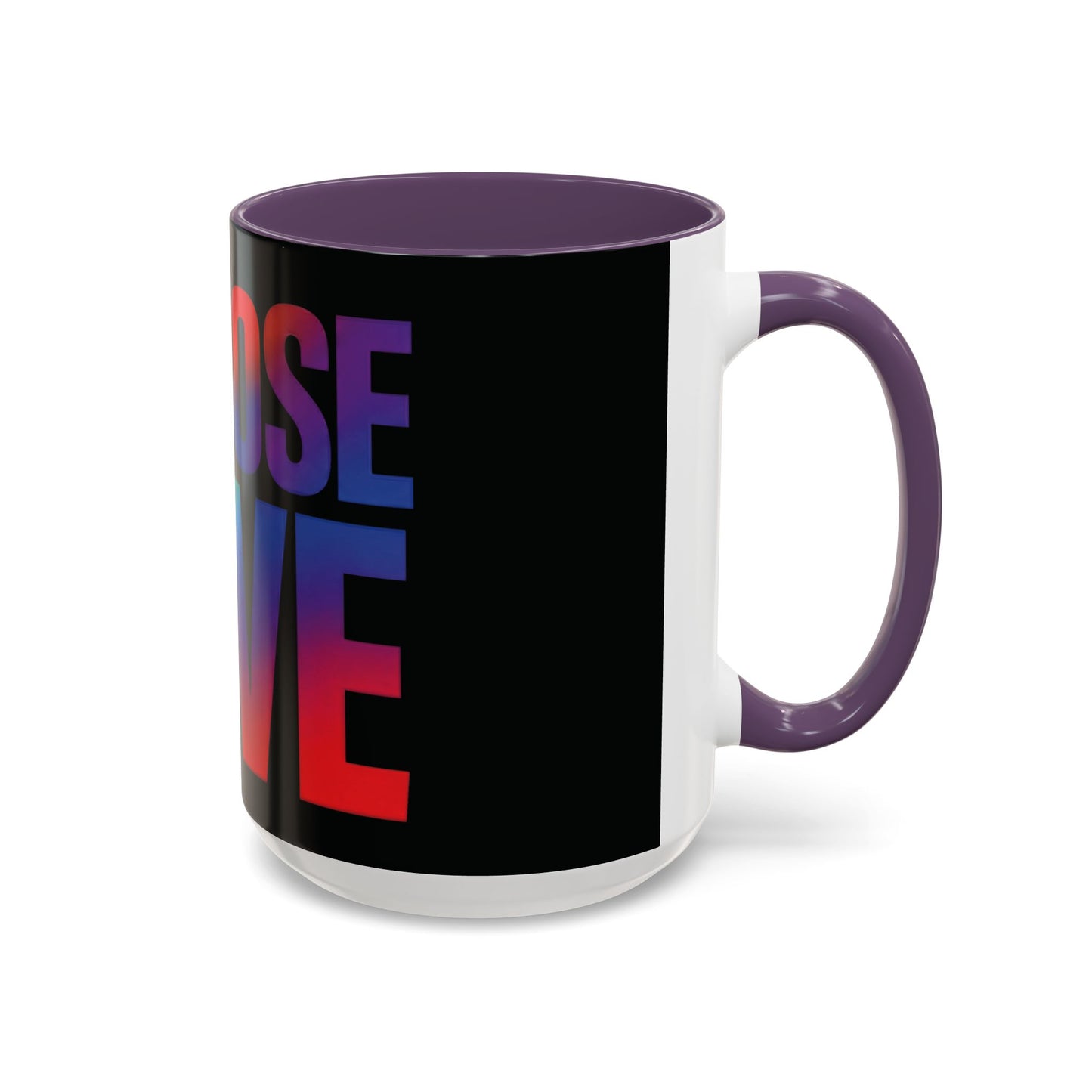 Choose Love Rainbow Accent Coffee Mug — LGBTQ+ Pride Inspirational 11/15oz