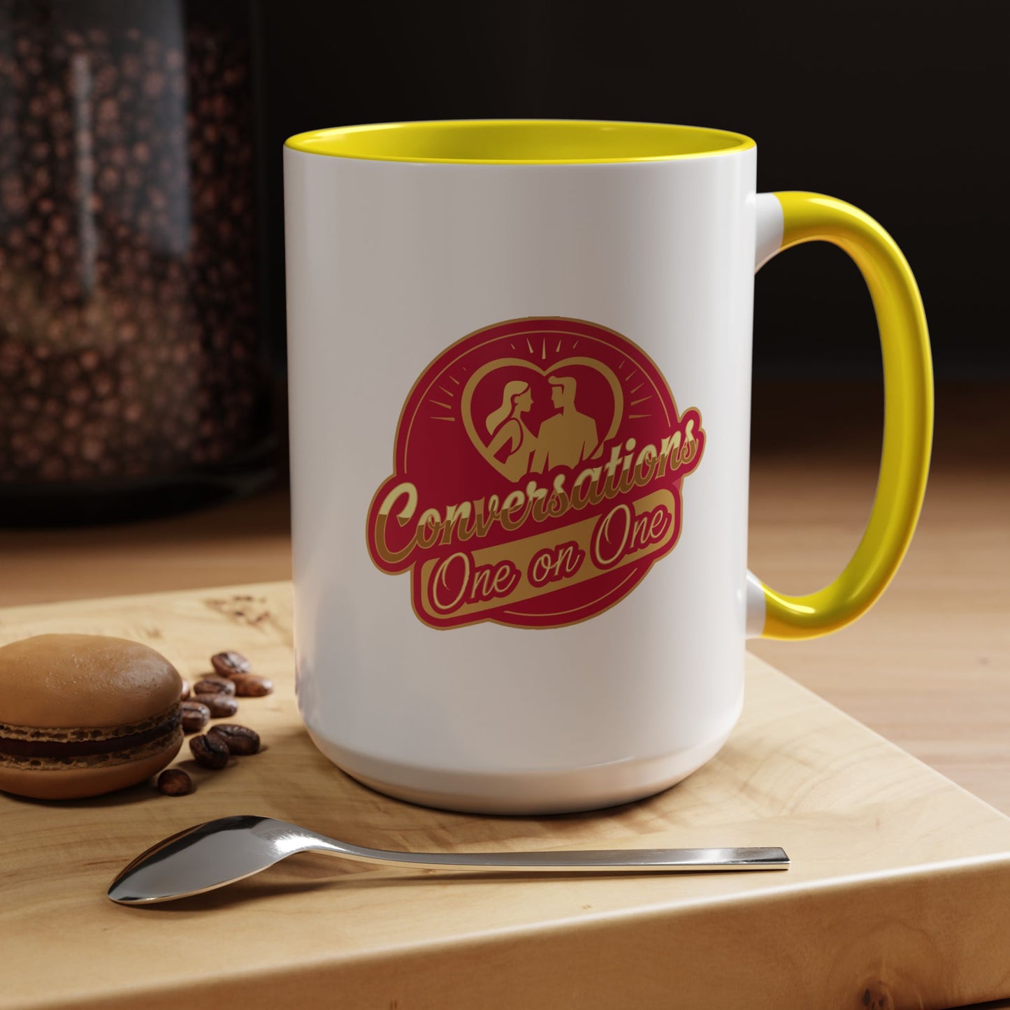 Conversation One-on-One Accent Coffee Mug – (11/15oz)
