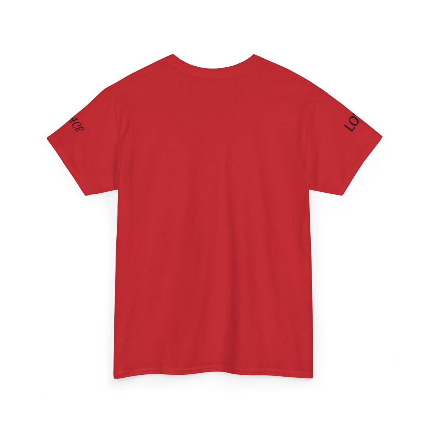 Love Over Bombs T-Shirt — Retro Heart Cloud Peace Tee