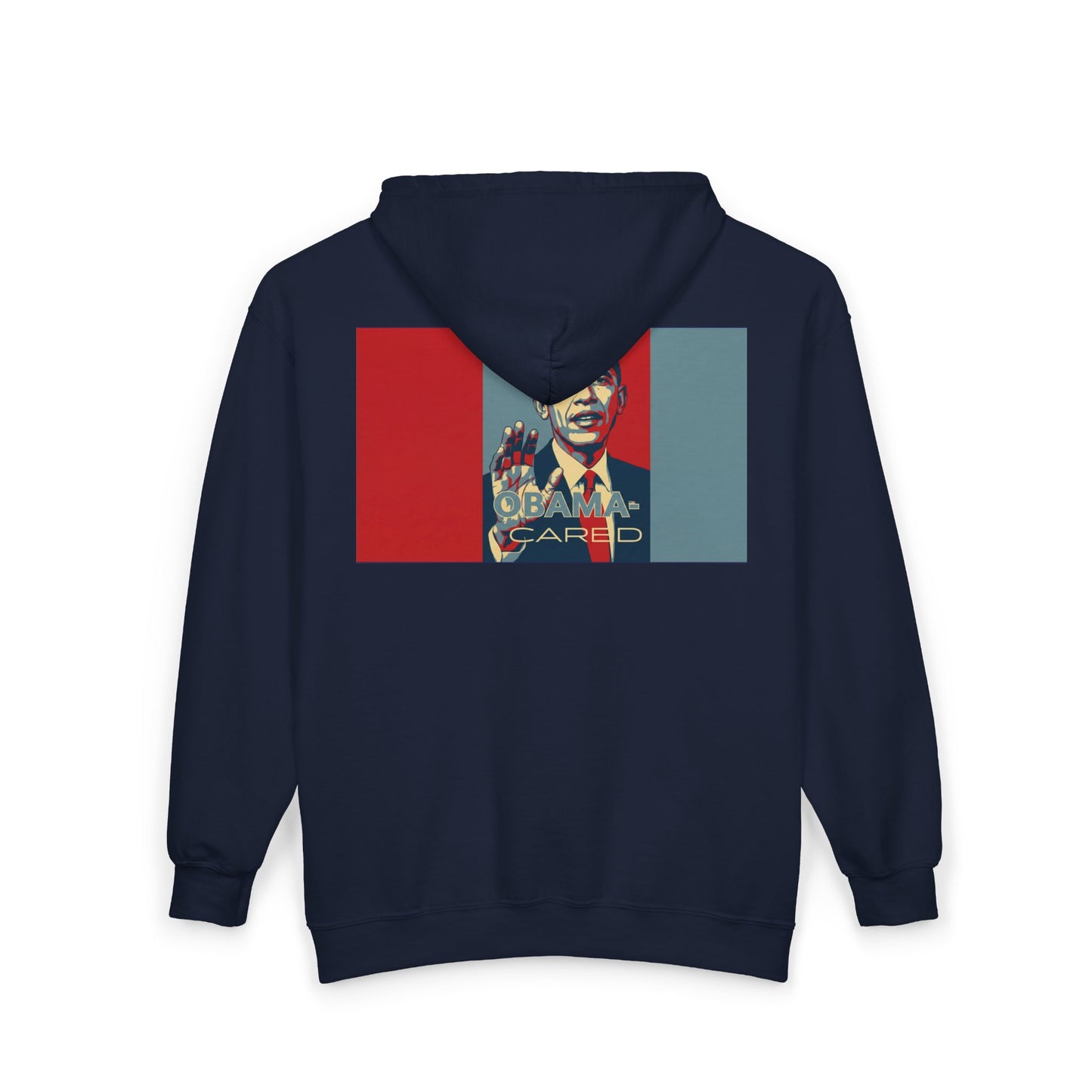 Obama Cared Zip Hoodie — Retro Obama Poster Full‑Zip Hoodie