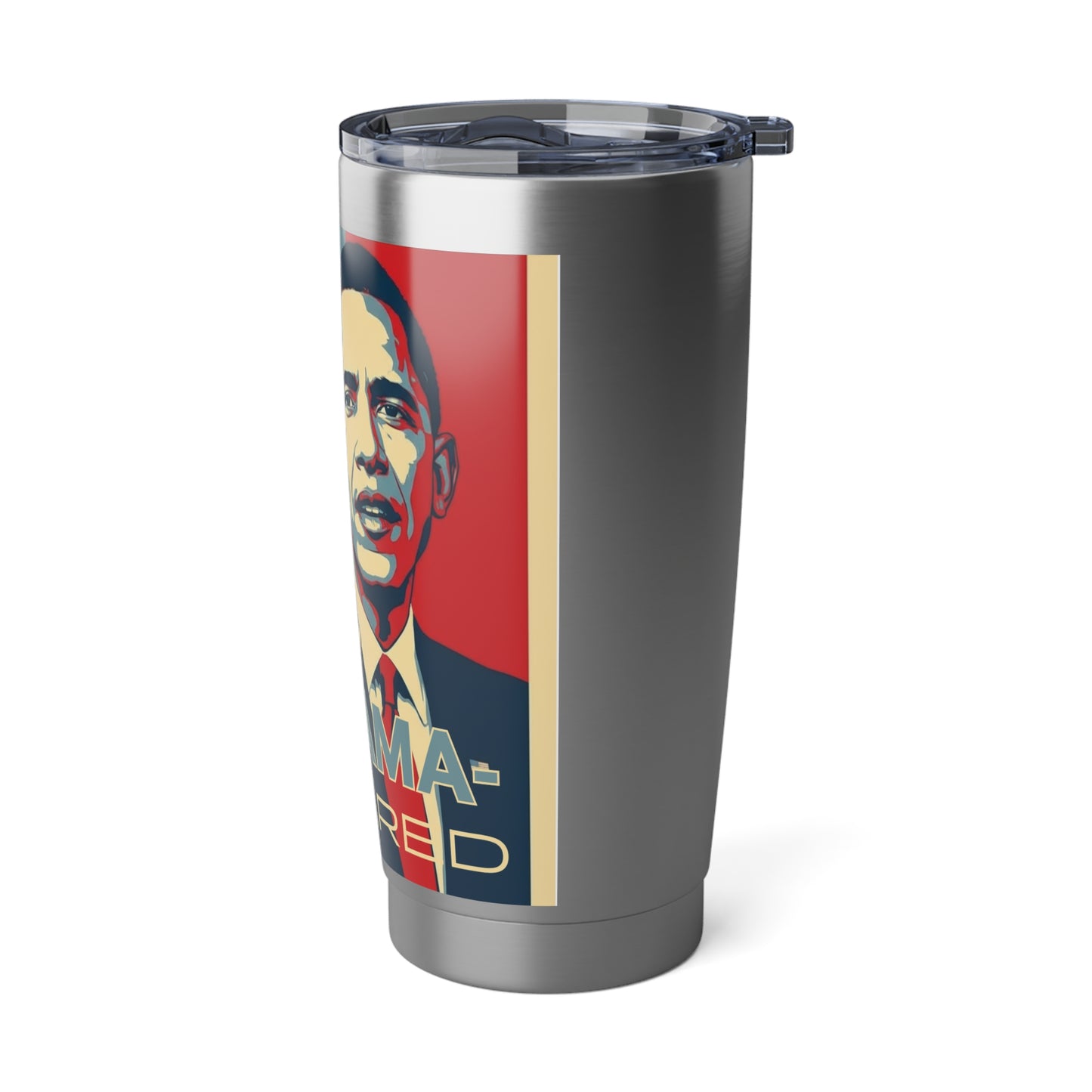 Obama Cared 20oz Travel Tumbler — Vintage Poster Design