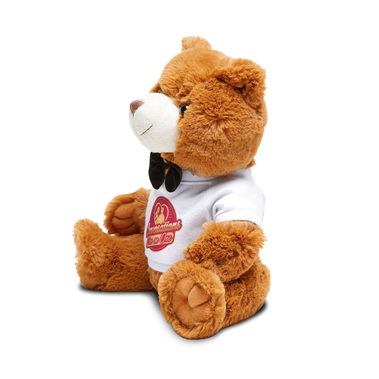 Cute Brown Teddy Bear Plush with Custom T‑Shirt – Personalized Gift for Kids & Valentine’s