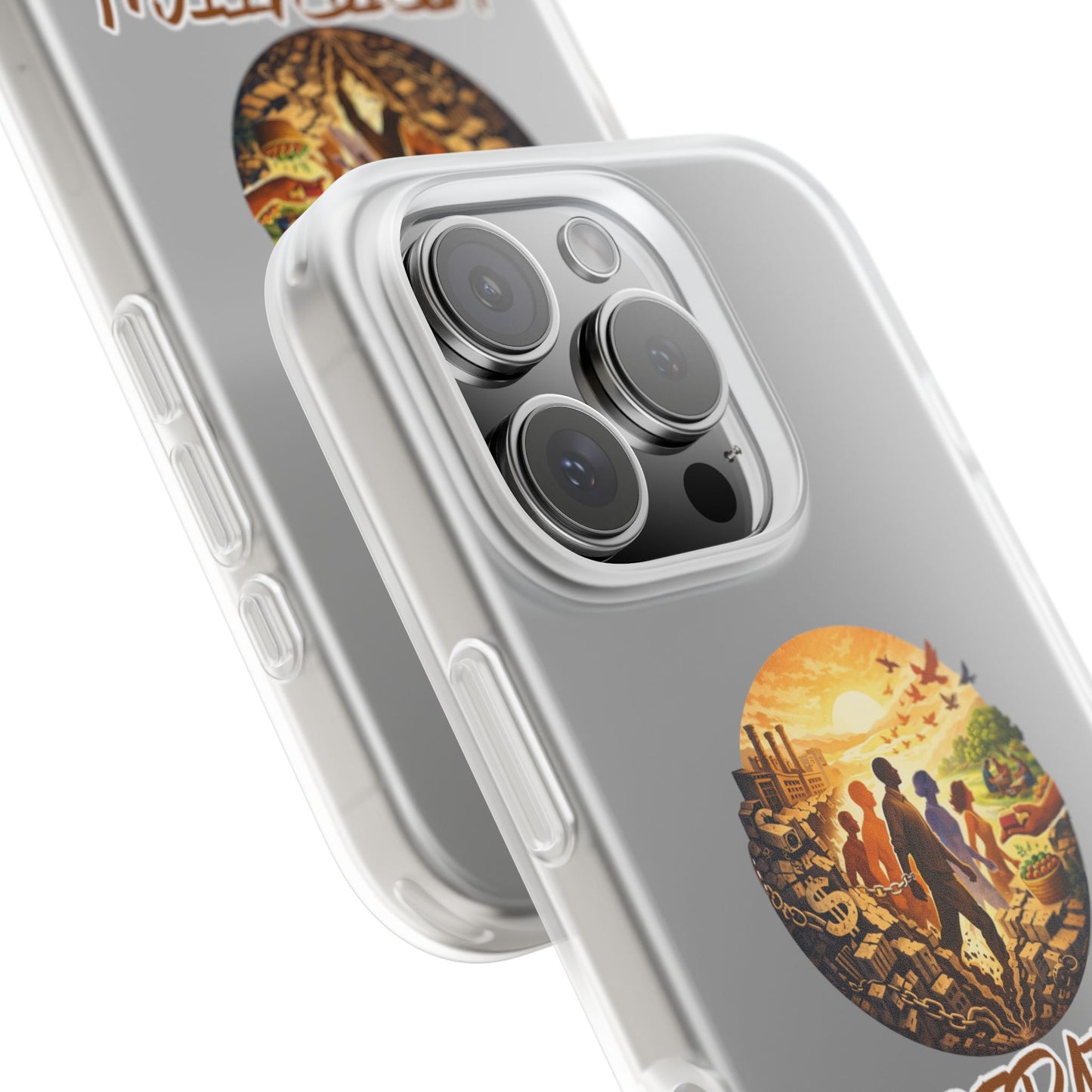 Phone Case —“Liberation Is Collective” Matte Phone Case | Sunset Unity Art for iPhone & Samsung