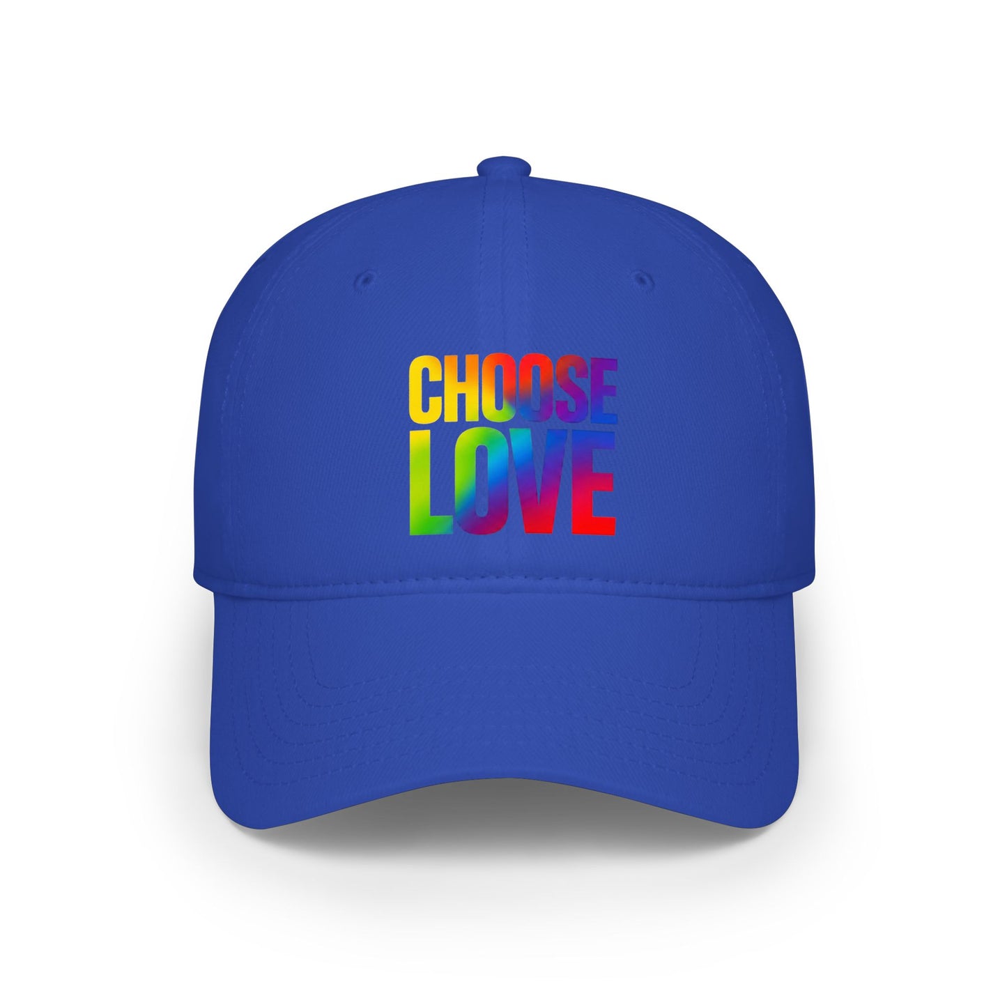 Choose Love Rainbow Cap — Low Profile Baseball Hat for Pride & Everyday Wear