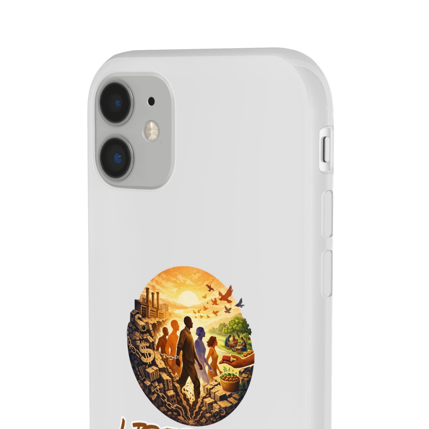 Phone Case —“Liberation Is Collective” Matte Phone Case | Sunset Unity Art for iPhone & Samsung