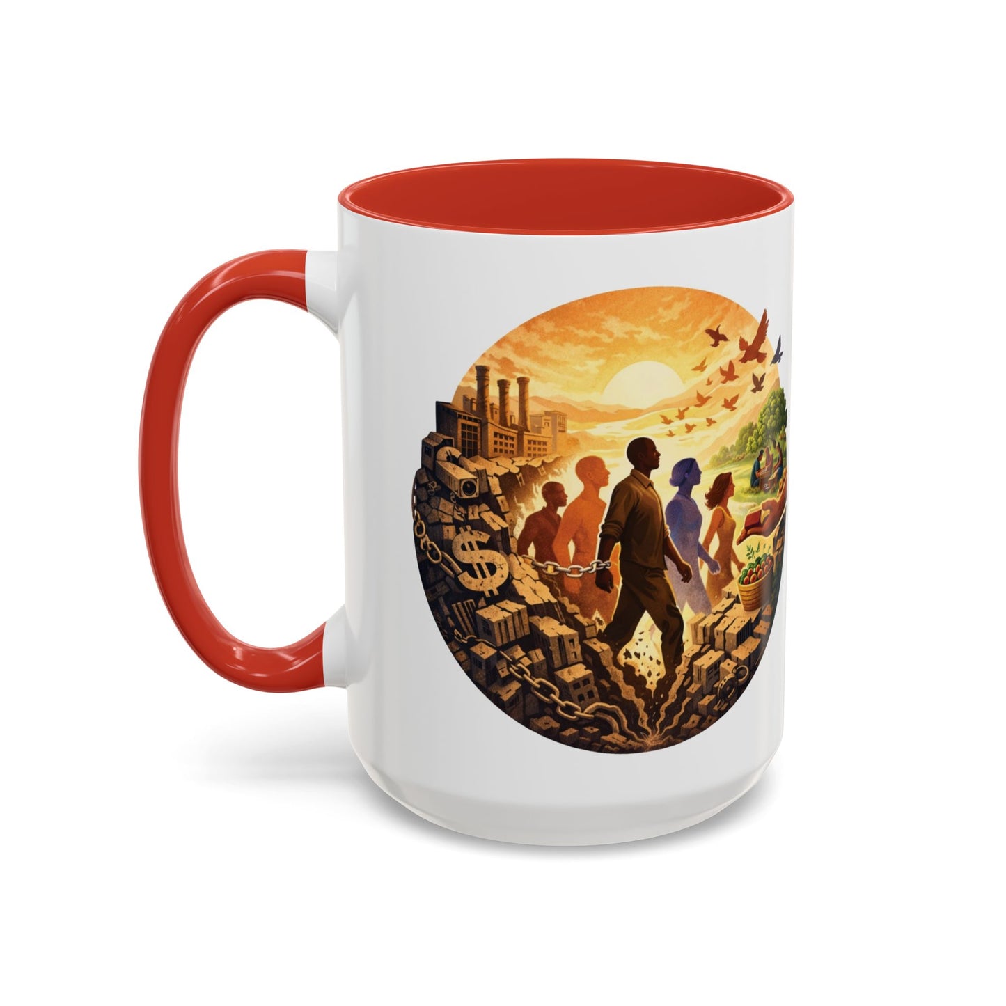 Liberation Is Collective Accent Coffee Mug - Black Handle 11/15oz