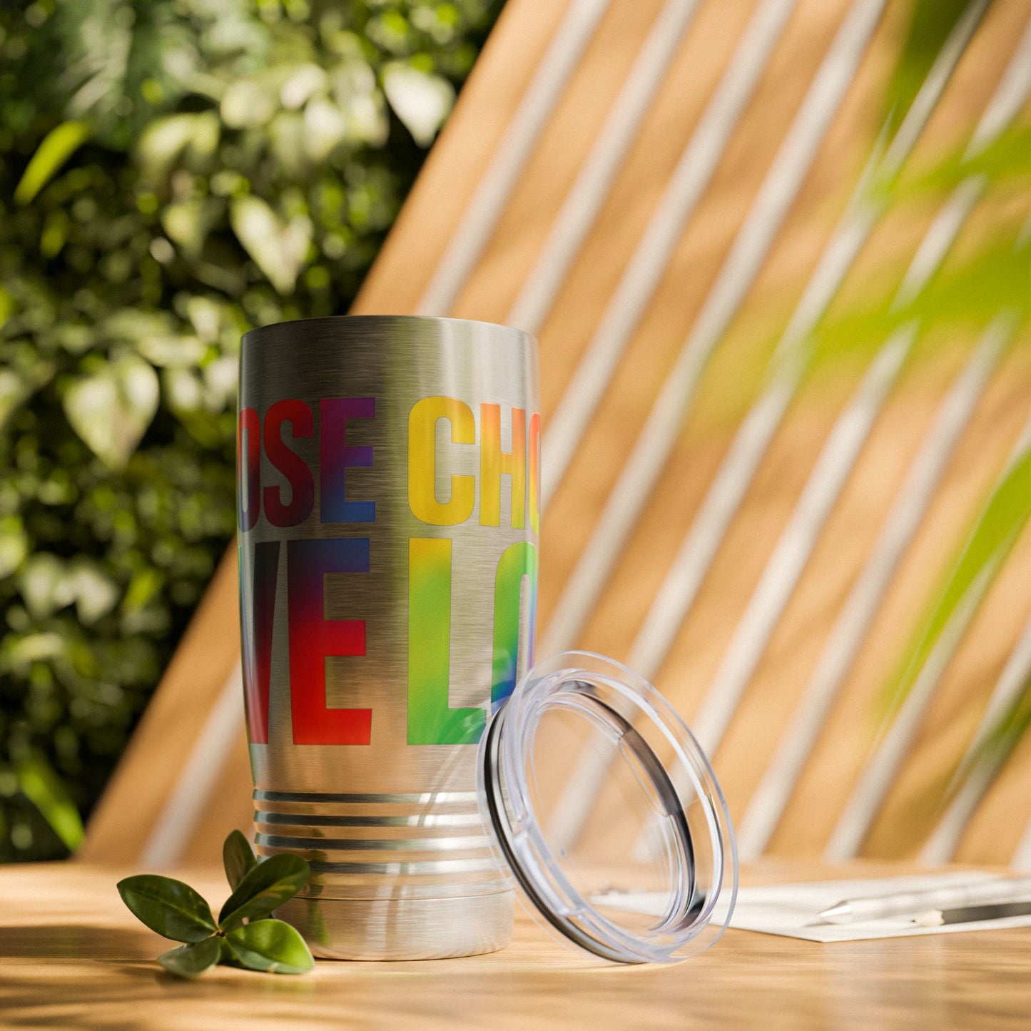 Choose Love Rainbow Tumbler — 20oz Insulated Travel Cup