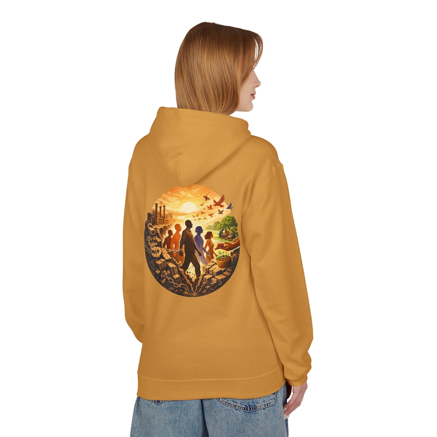 Liberation Is Collective Hoodie — Sunrise Solidarity Graphic Hoodie