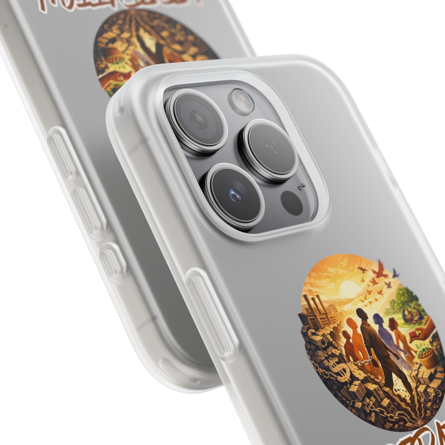 Phone Case —“Liberation Is Collective” Matte Phone Case | Sunset Unity Art for iPhone & Samsung
