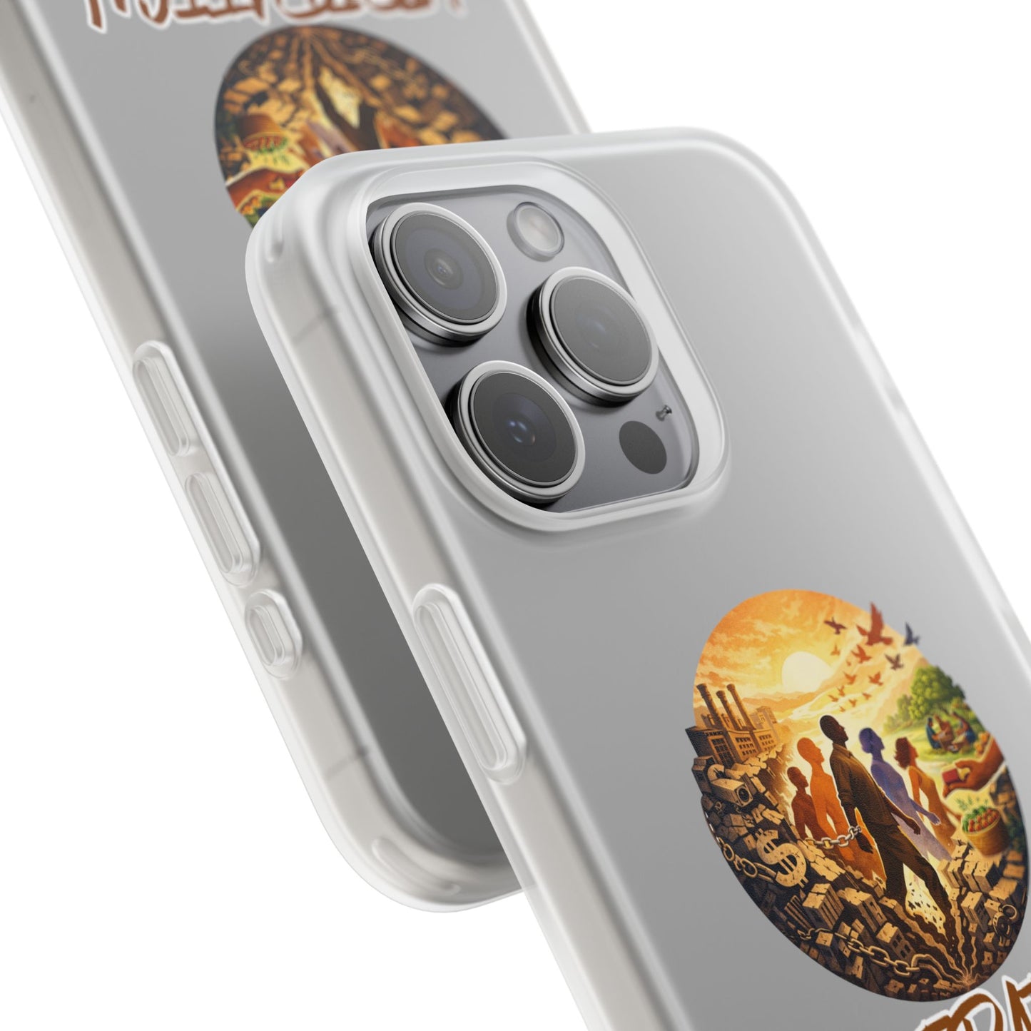 Phone Case —“Liberation Is Collective” Matte Phone Case | Sunset Unity Art for iPhone & Samsung