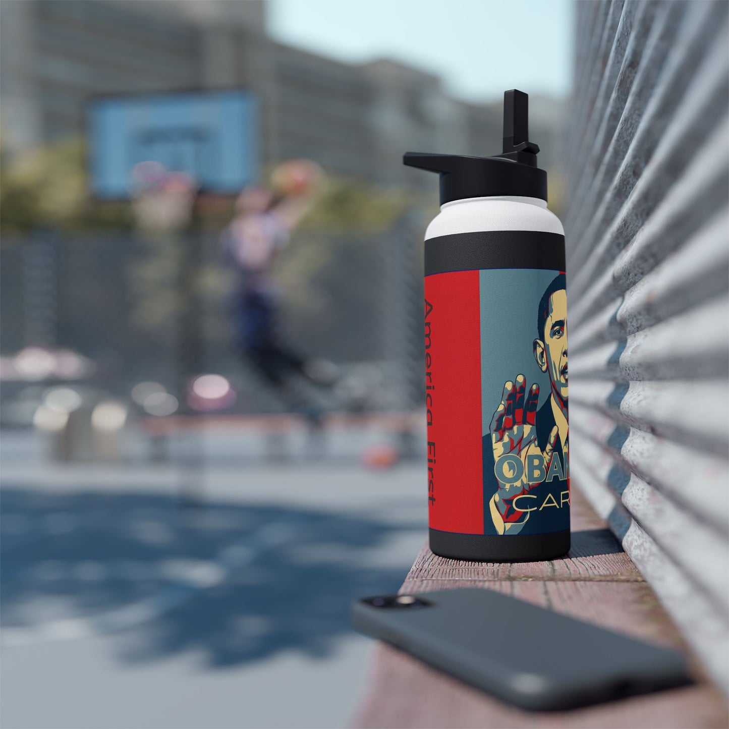 Retro 'OBAMA-CARED' Design-Water Bottle