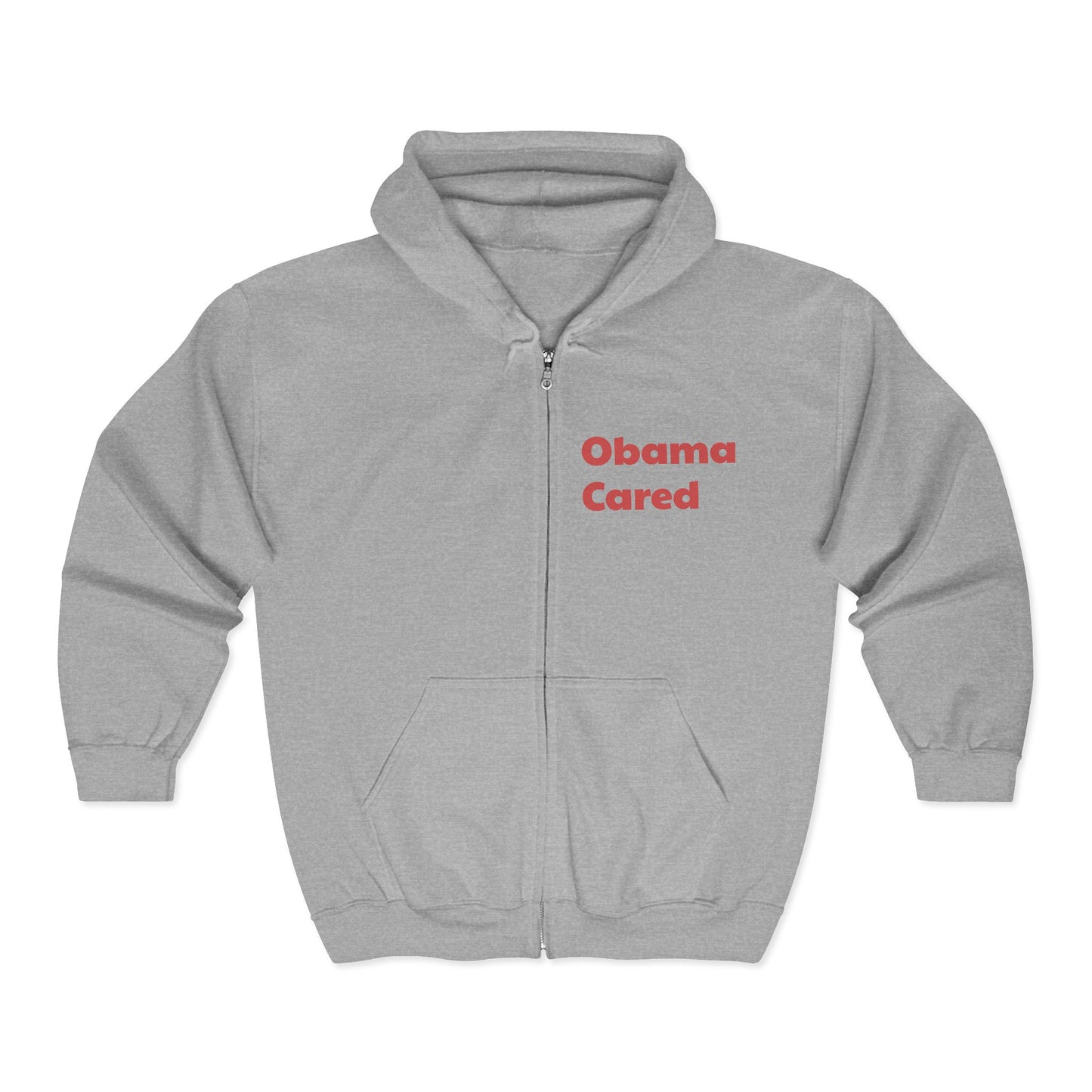 Obama Cared Zip Hoodie — Retro Obama Poster Full‑Zip Hoodie