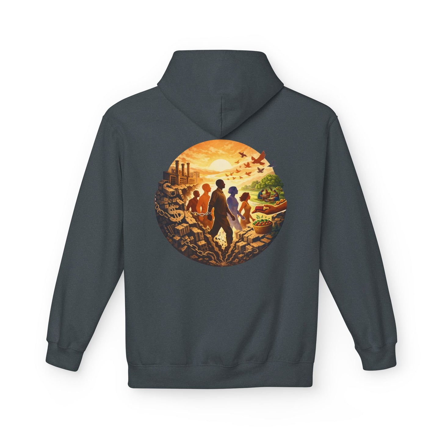 Liberation Is Collective Hoodie — Sunrise Solidarity Graphic Hoodie