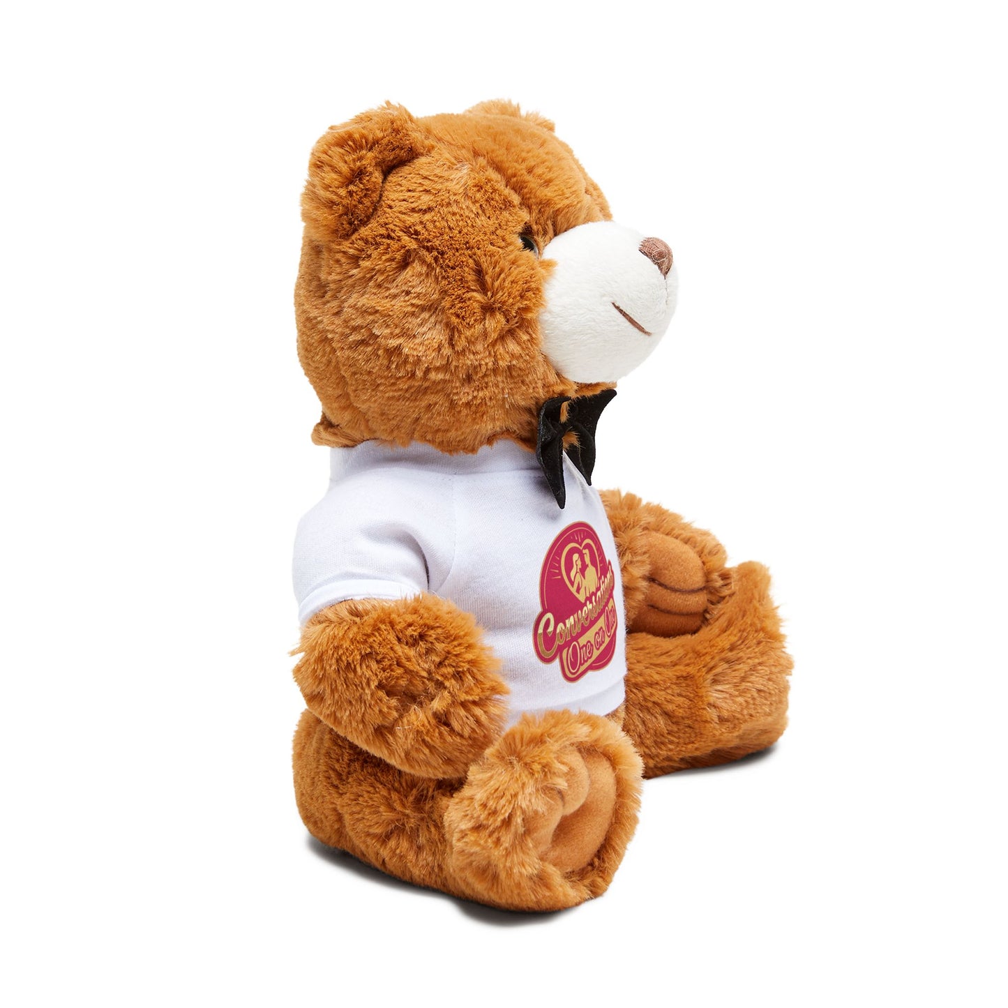 Cute Brown Teddy Bear Plush with Custom T‑Shirt – Personalized Gift for Kids & Valentine’s