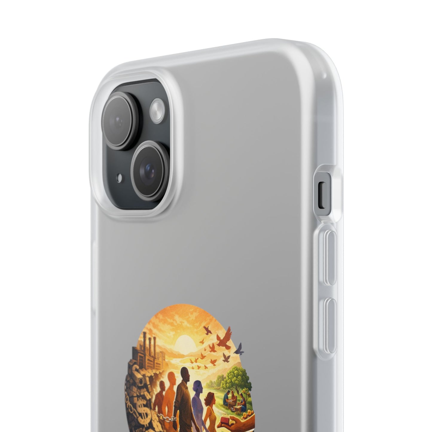 Phone Case —“Liberation Is Collective” Matte Phone Case | Sunset Unity Art for iPhone & Samsung