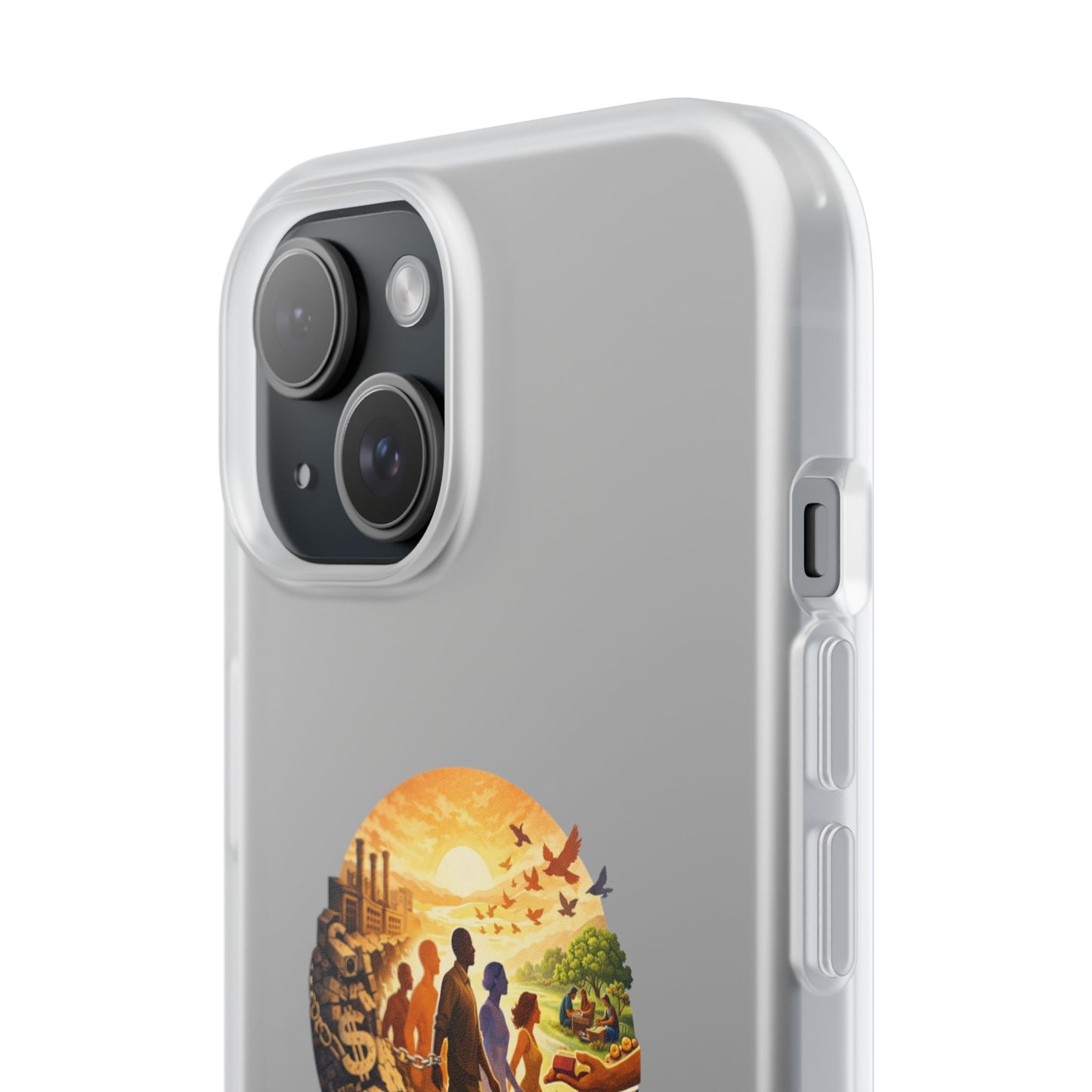 Phone Case —“Liberation Is Collective” Matte Phone Case | Sunset Unity Art for iPhone & Samsung