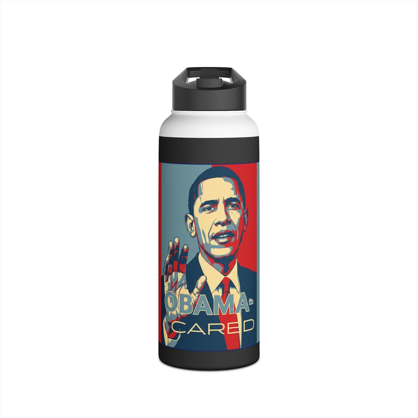 Retro 'OBAMA-CARED' Design-Water Bottle