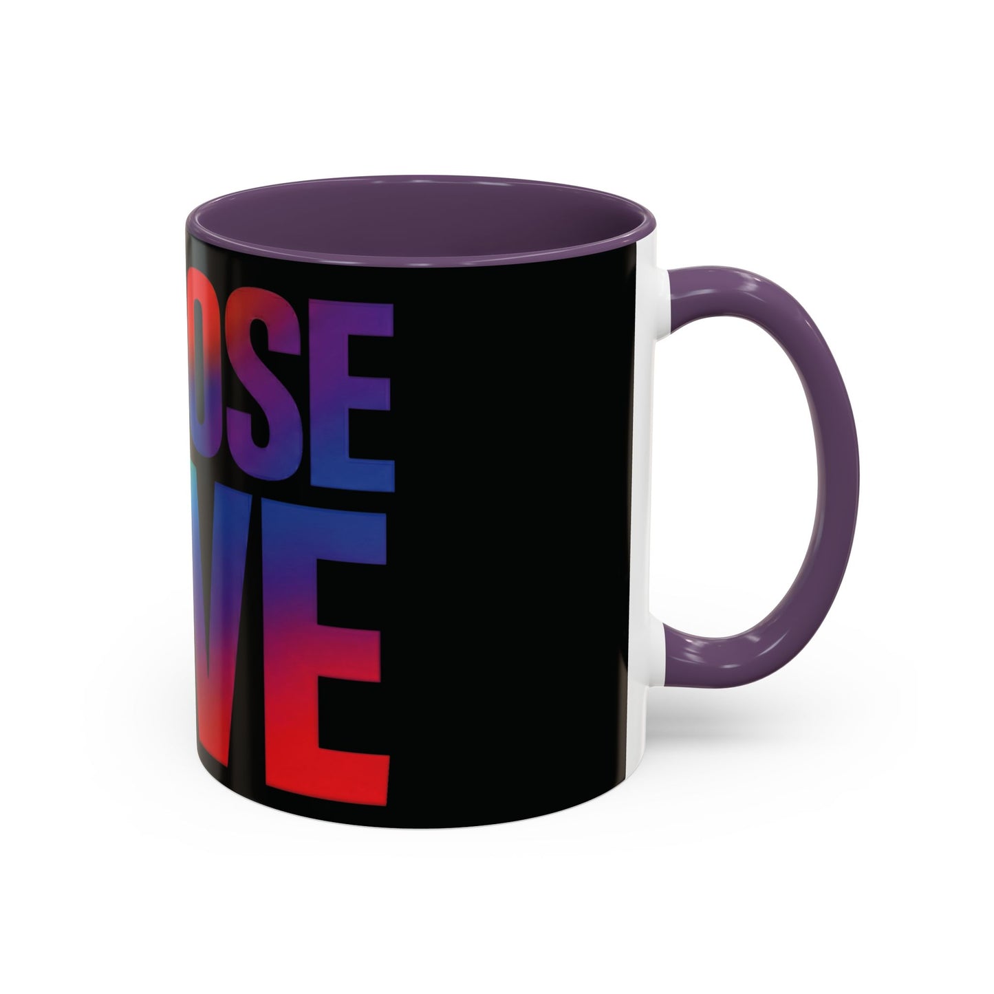 Choose Love Rainbow Accent Coffee Mug — LGBTQ+ Pride Inspirational 11/15oz