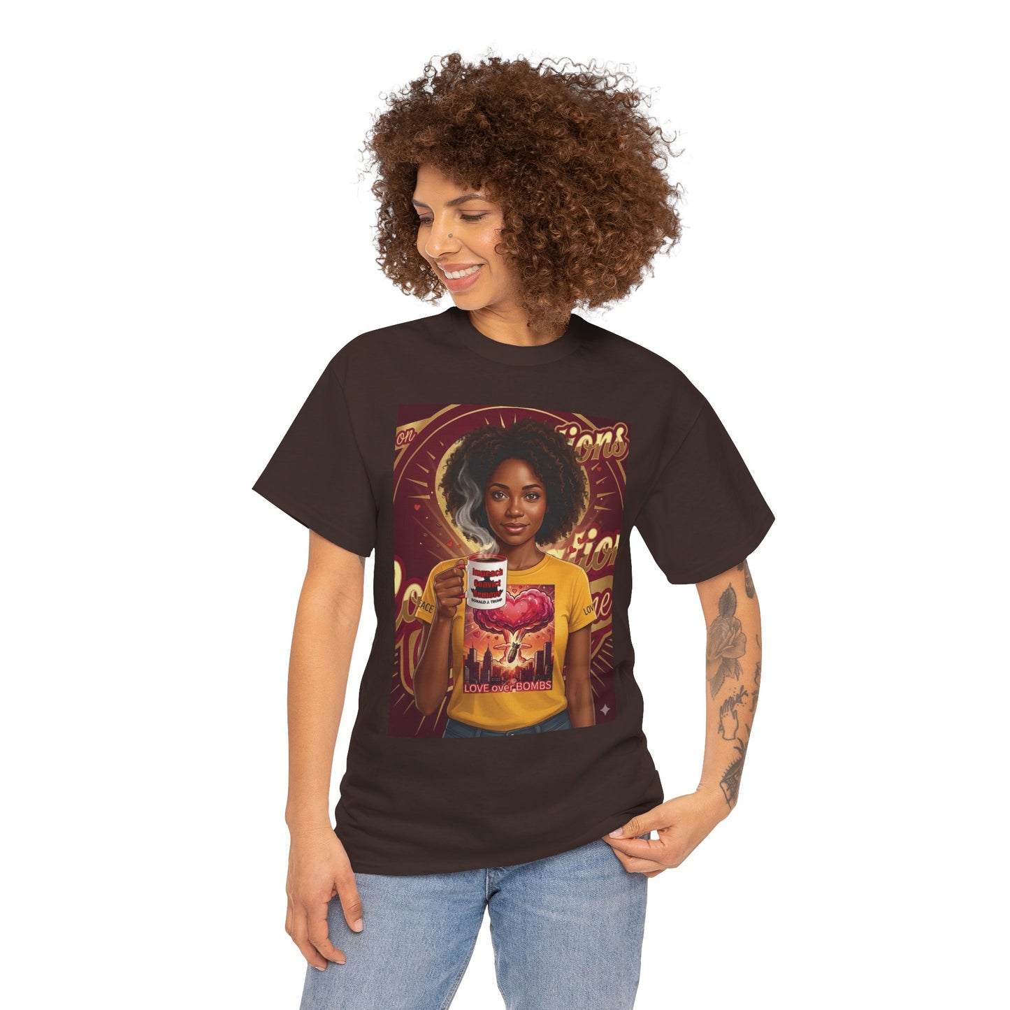 Vintage Coffee /Bombs Vibes Graphic Tee - Retro Aesthetic Unisex Cotton T-Shirt