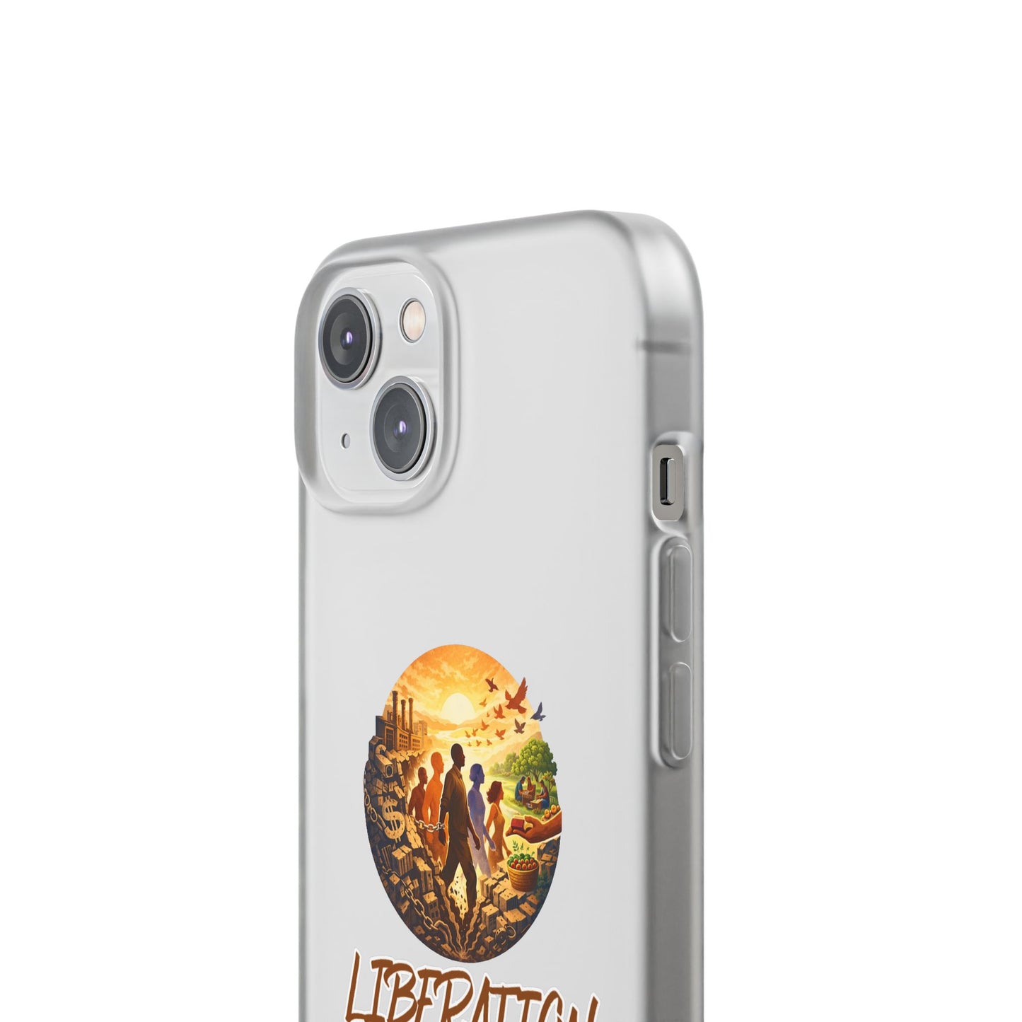 Phone Case —“Liberation Is Collective” Matte Phone Case | Sunset Unity Art for iPhone & Samsung