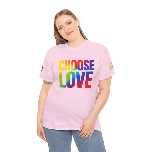 Choose Love Rainbow T-Shirt —Inspirational Graphic Tee