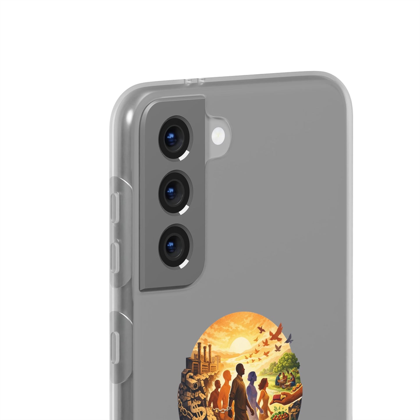 Phone Case —“Liberation Is Collective” Matte Phone Case | Sunset Unity Art for iPhone & Samsung
