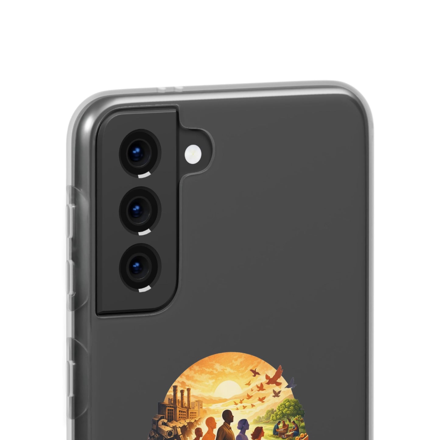 Phone Case —“Liberation Is Collective” Matte Phone Case | Sunset Unity Art for iPhone & Samsung