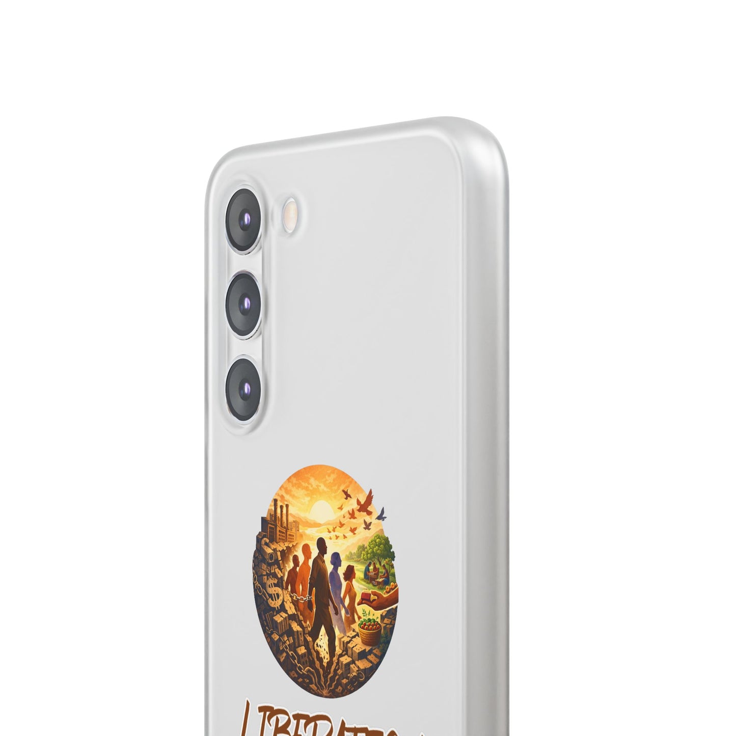 Phone Case —“Liberation Is Collective” Matte Phone Case | Sunset Unity Art for iPhone & Samsung
