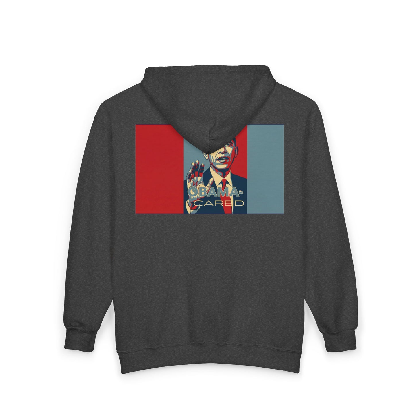 Obama Cared Zip Hoodie — Retro Obama Poster Full‑Zip Hoodie