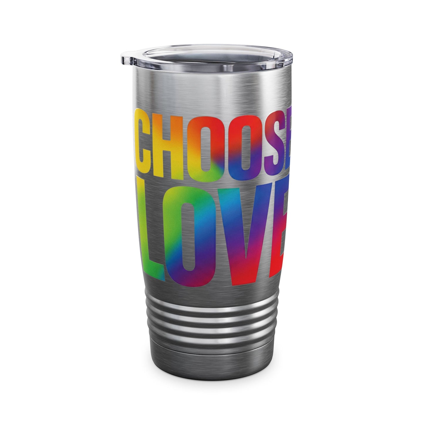 Choose Love Rainbow Tumbler — 20oz Insulated Travel Cup