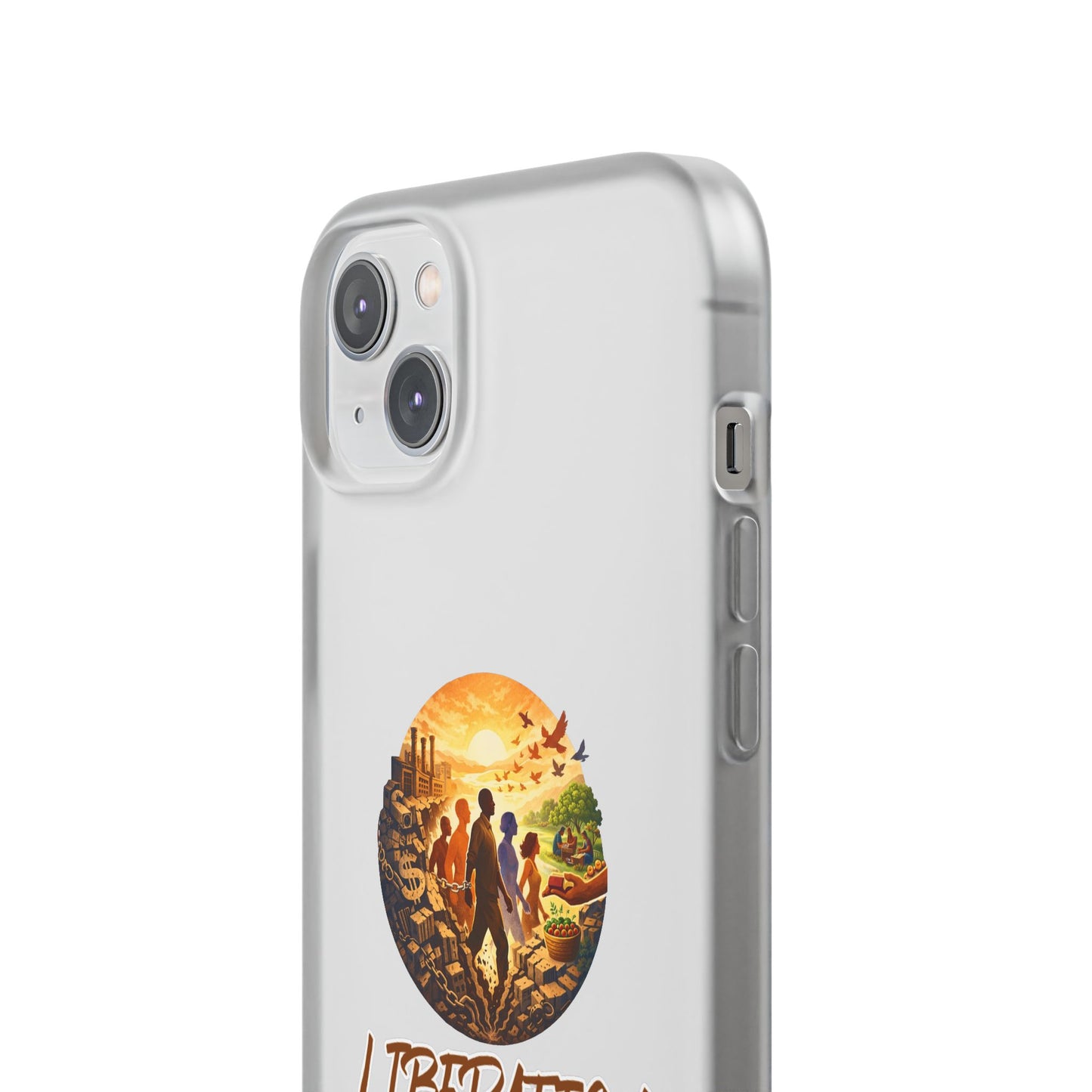 Phone Case —“Liberation Is Collective” Matte Phone Case | Sunset Unity Art for iPhone & Samsung