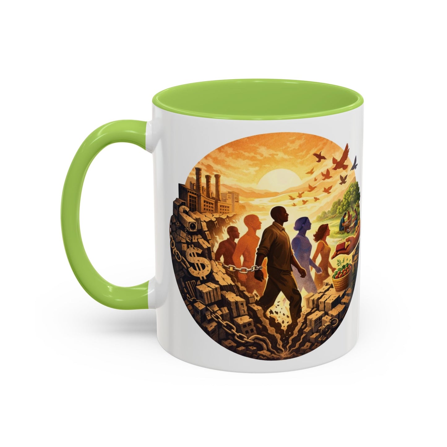 Liberation Is Collective Accent Coffee Mug - Black Handle 11/15oz