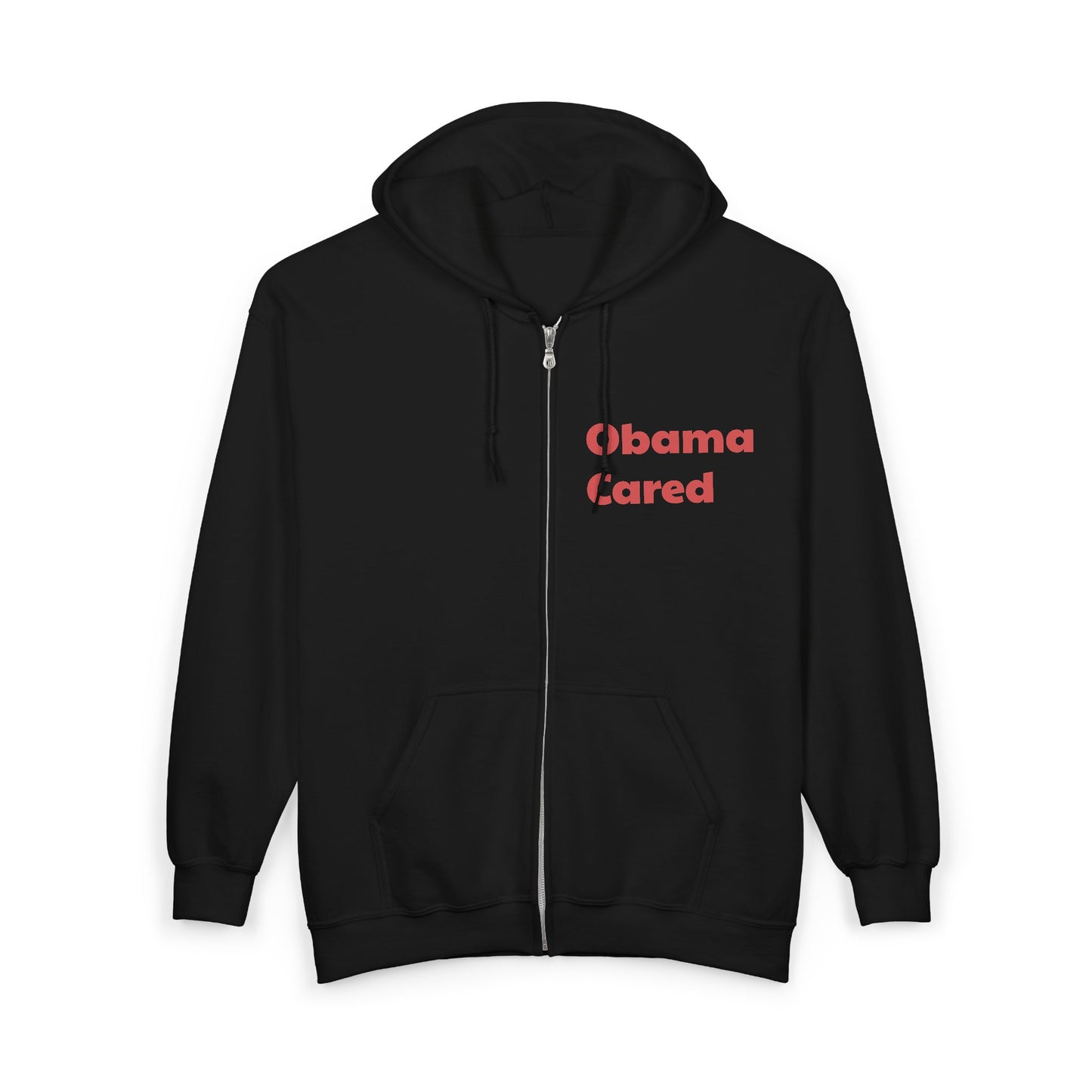 Obama Cared Zip Hoodie — Retro Obama Poster Full‑Zip Hoodie