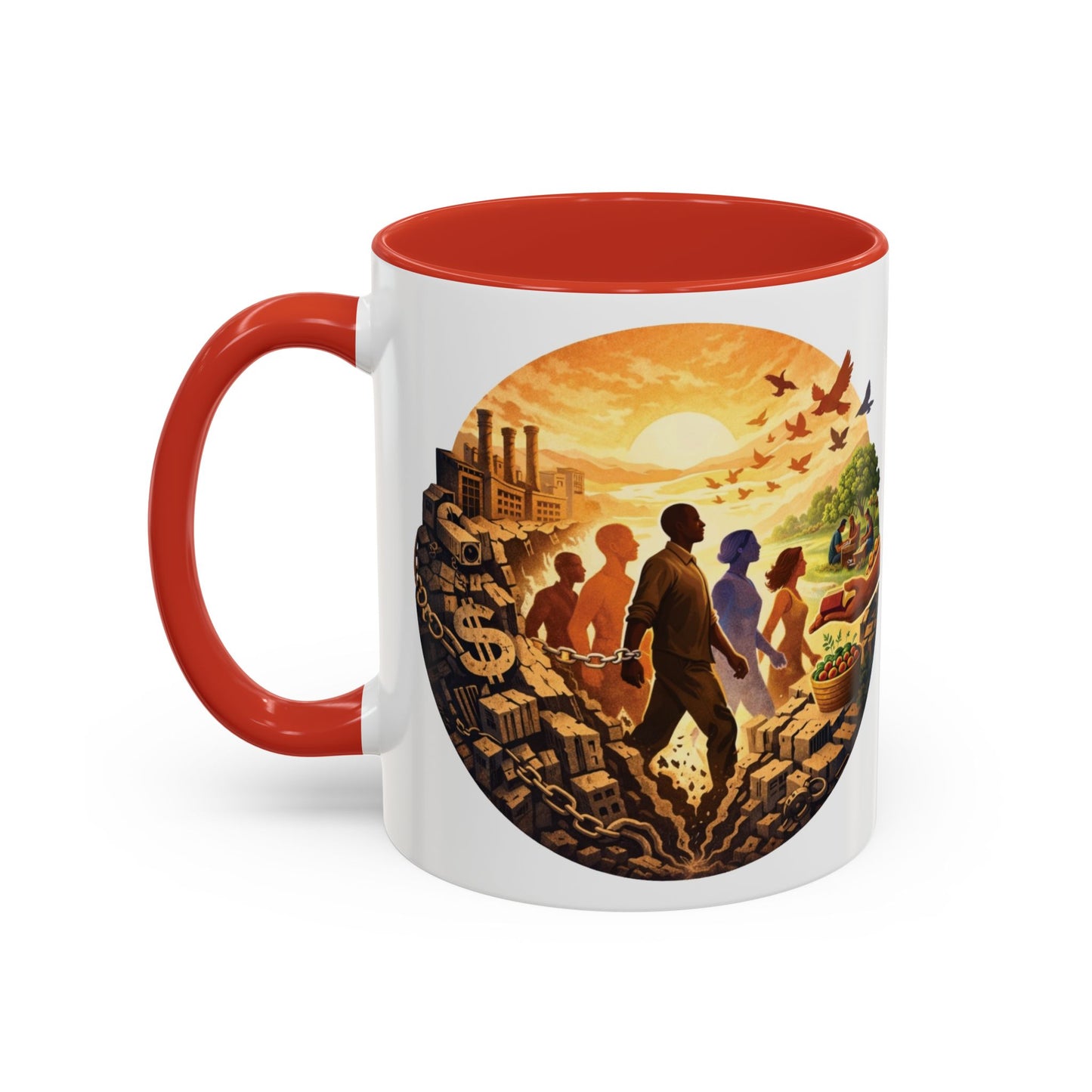 Liberation Is Collective Accent Coffee Mug - Black Handle 11/15oz