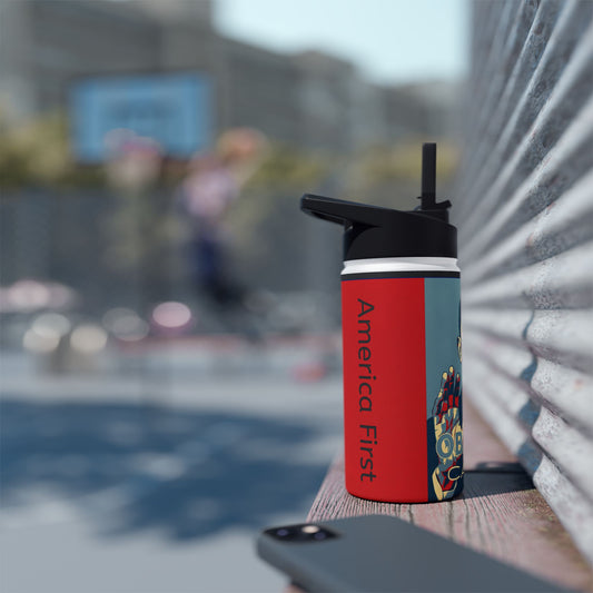 Retro 'OBAMA-CARED' Design-Water Bottle