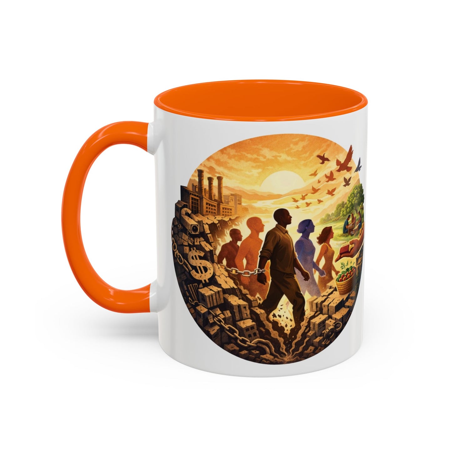 Liberation Is Collective Accent Coffee Mug - Black Handle 11/15oz