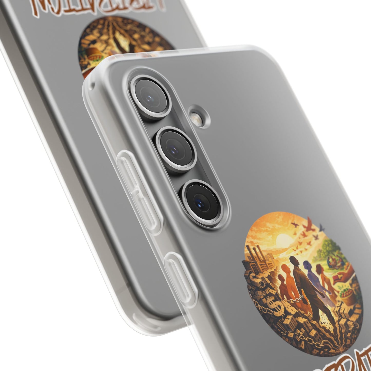 Phone Case —“Liberation Is Collective” Matte Phone Case | Sunset Unity Art for iPhone & Samsung