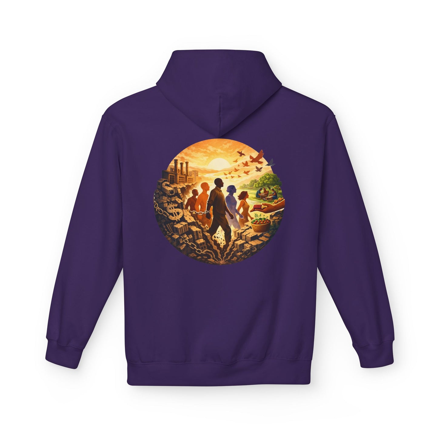 Liberation Is Collective Hoodie — Sunrise Solidarity Graphic Hoodie