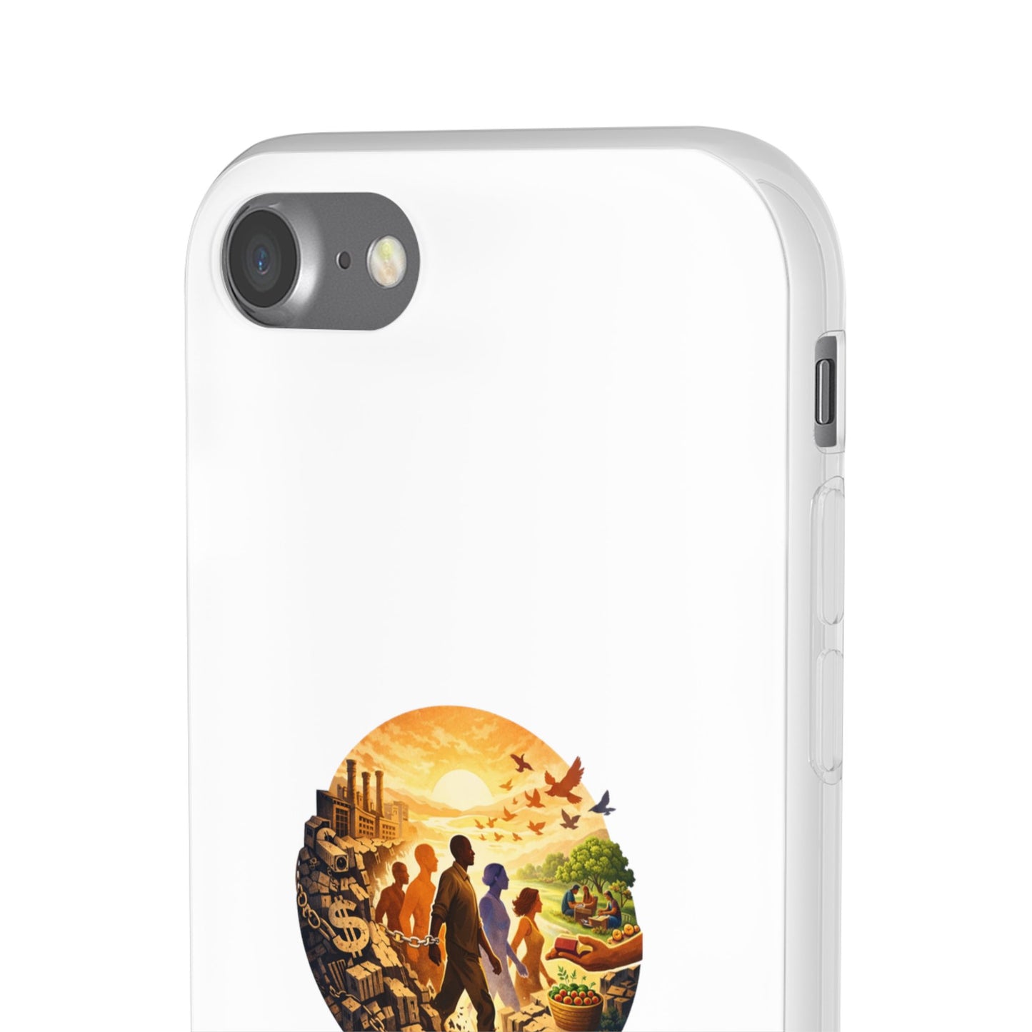 Phone Case —“Liberation Is Collective” Matte Phone Case | Sunset Unity Art for iPhone & Samsung