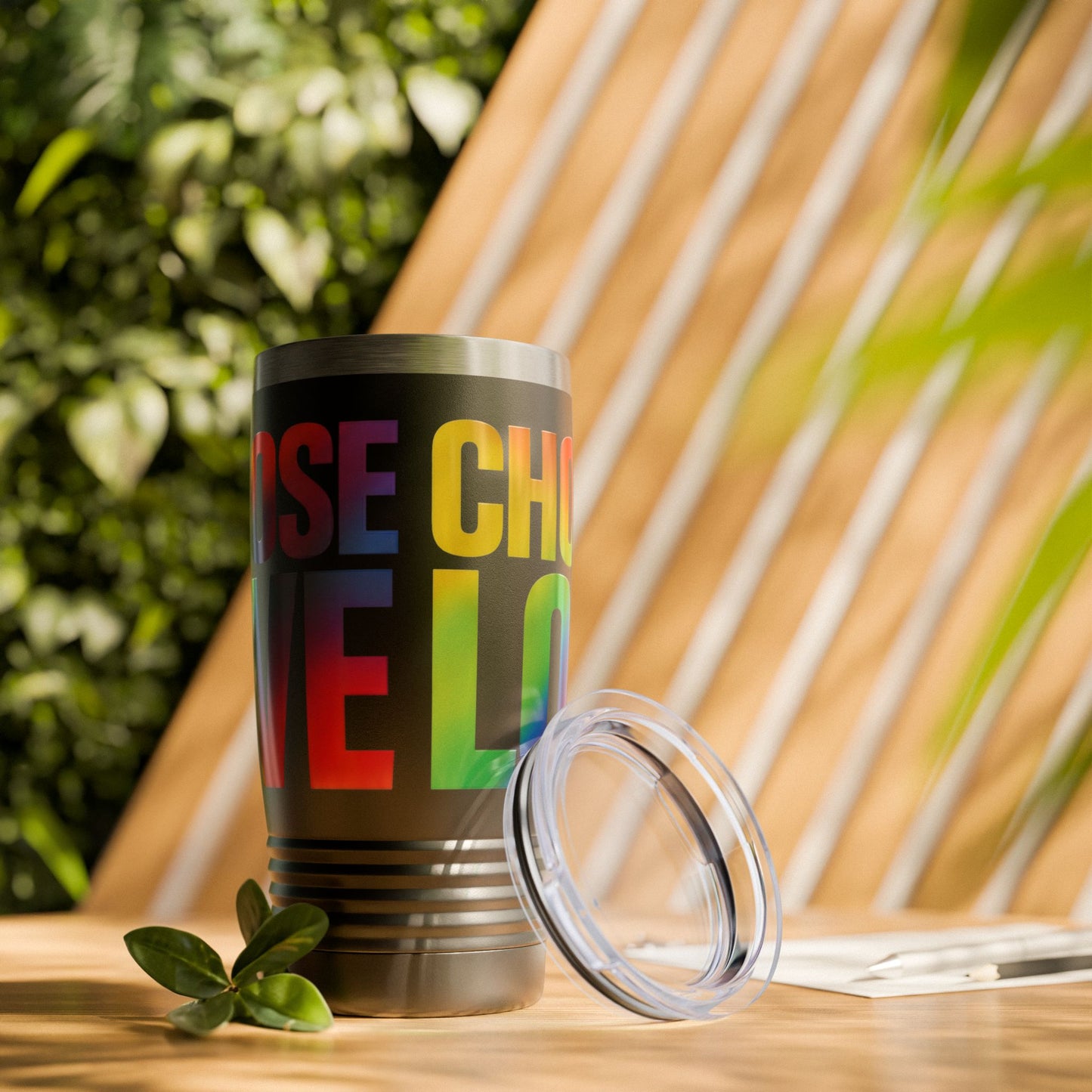 Choose Love Rainbow Tumbler — 20oz Insulated Travel Cup