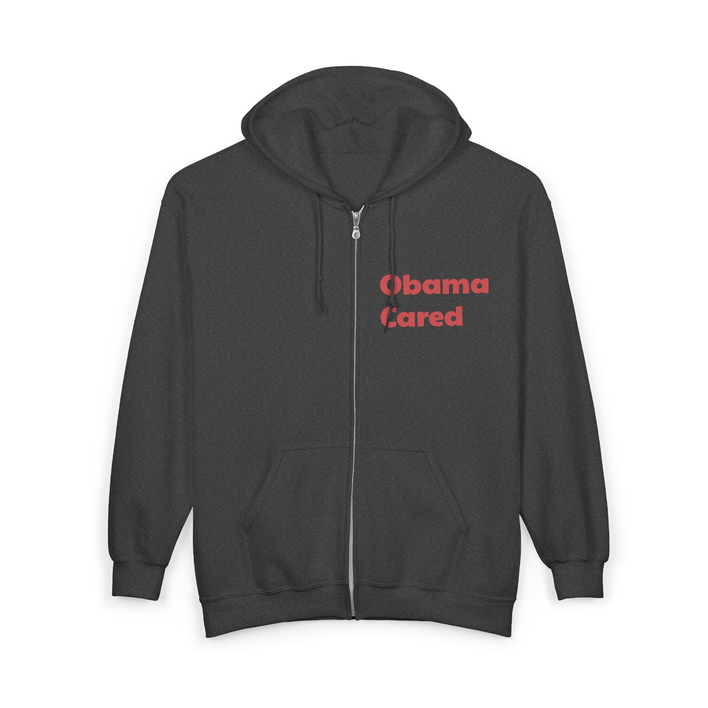 Obama Cared Zip Hoodie — Retro Obama Poster Full‑Zip Hoodie