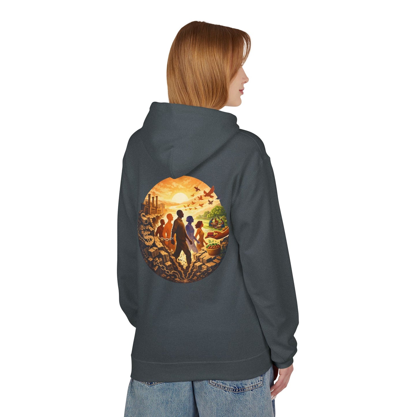 Liberation Is Collective Hoodie — Sunrise Solidarity Graphic Hoodie