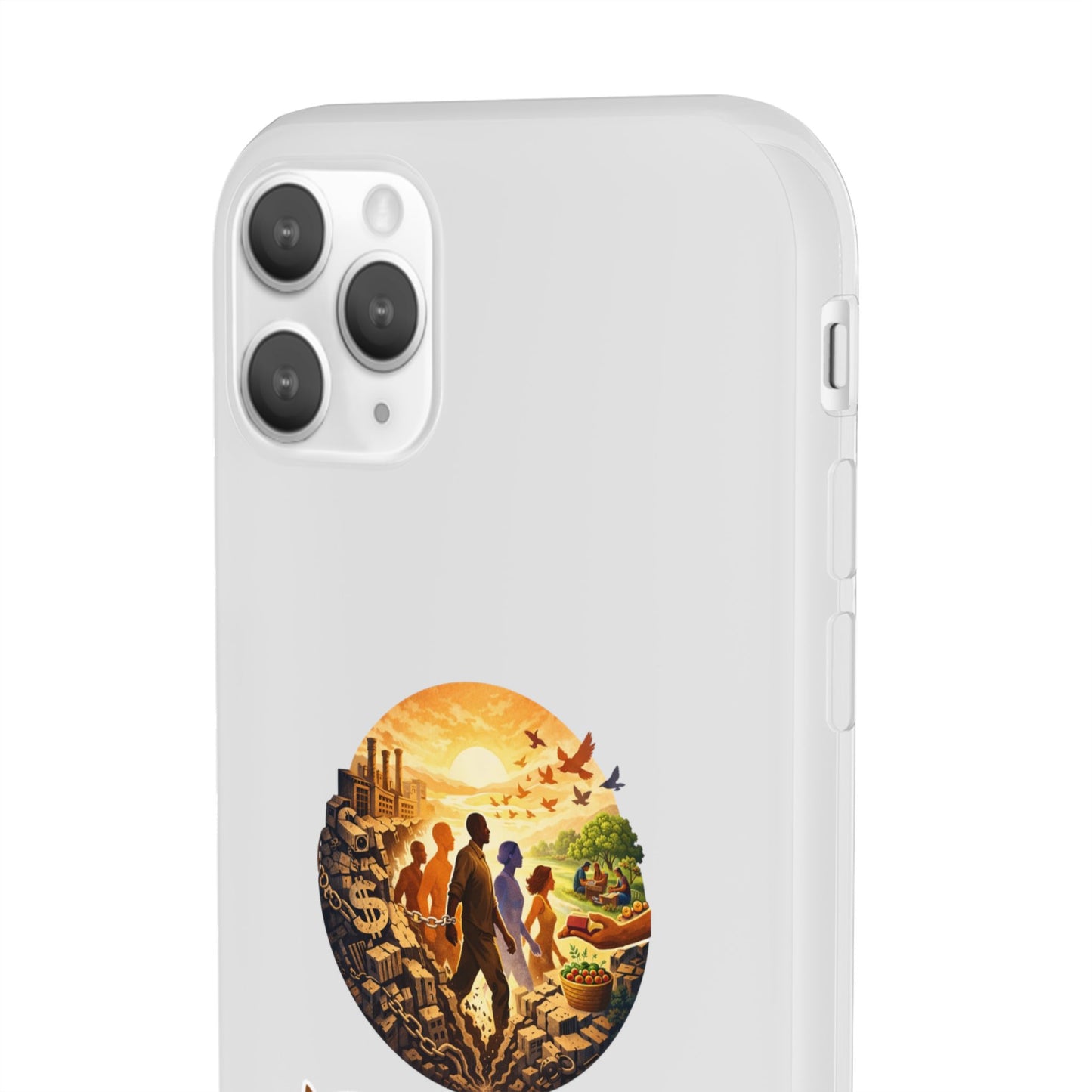 Phone Case —“Liberation Is Collective” Matte Phone Case | Sunset Unity Art for iPhone & Samsung
