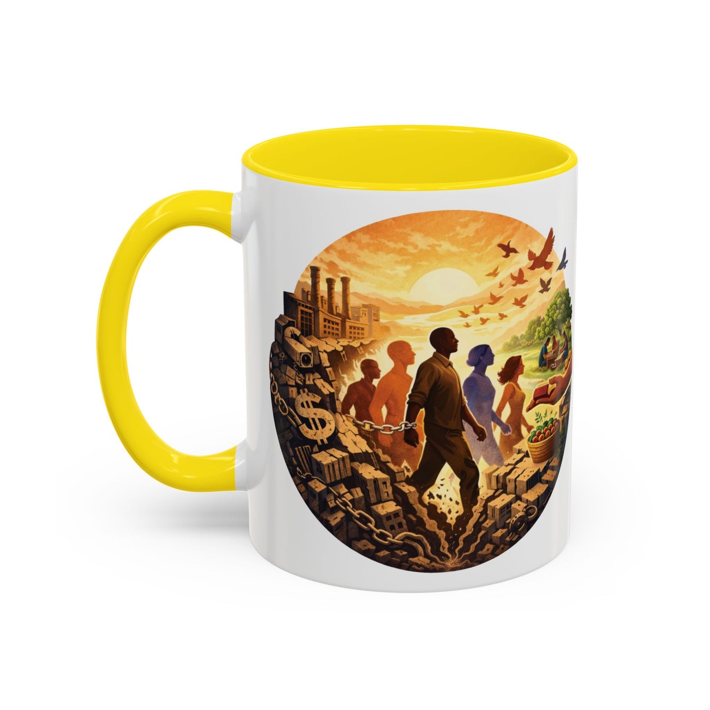 Liberation Is Collective Accent Coffee Mug - Black Handle 11/15oz