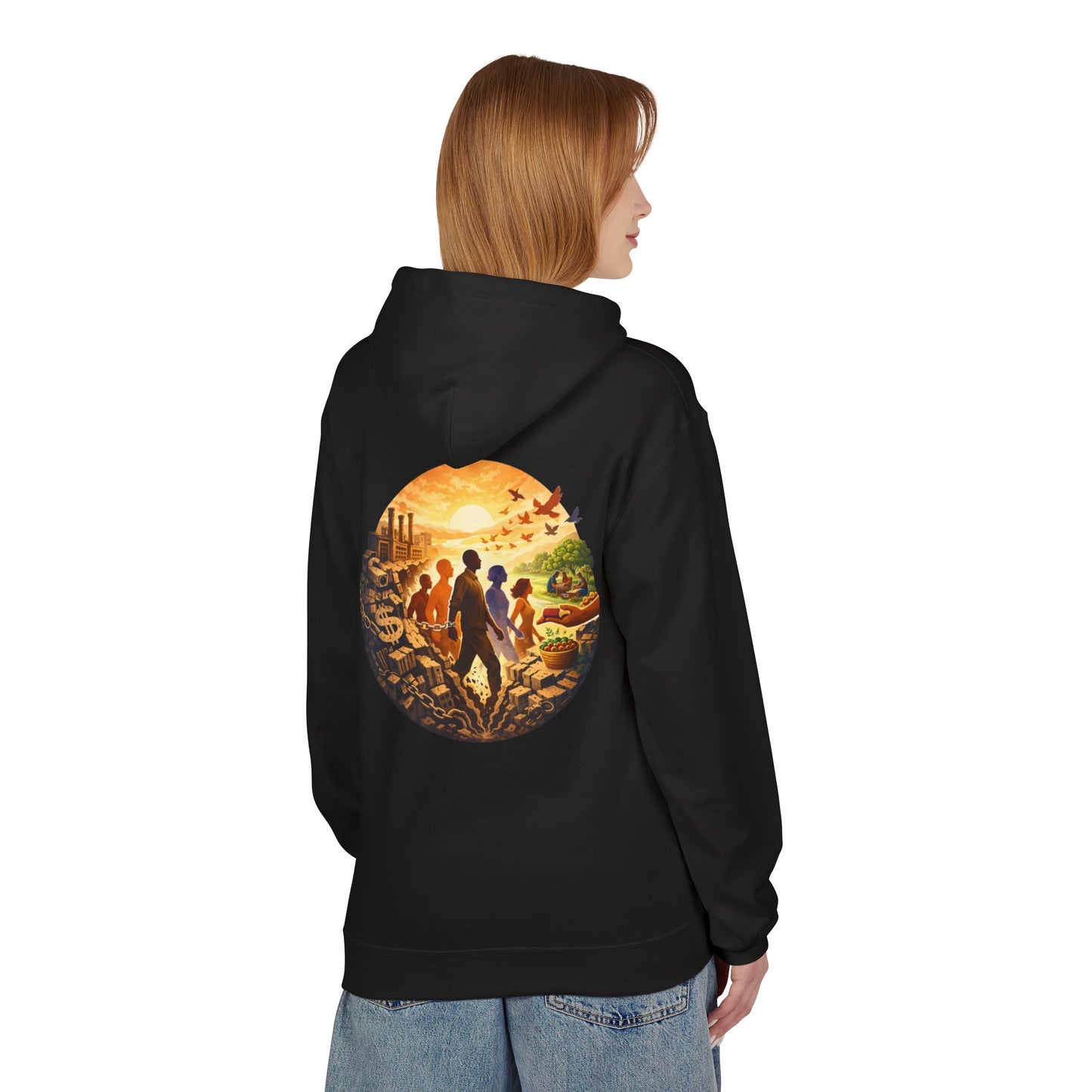 Liberation Is Collective Hoodie — Sunrise Solidarity Graphic Hoodie