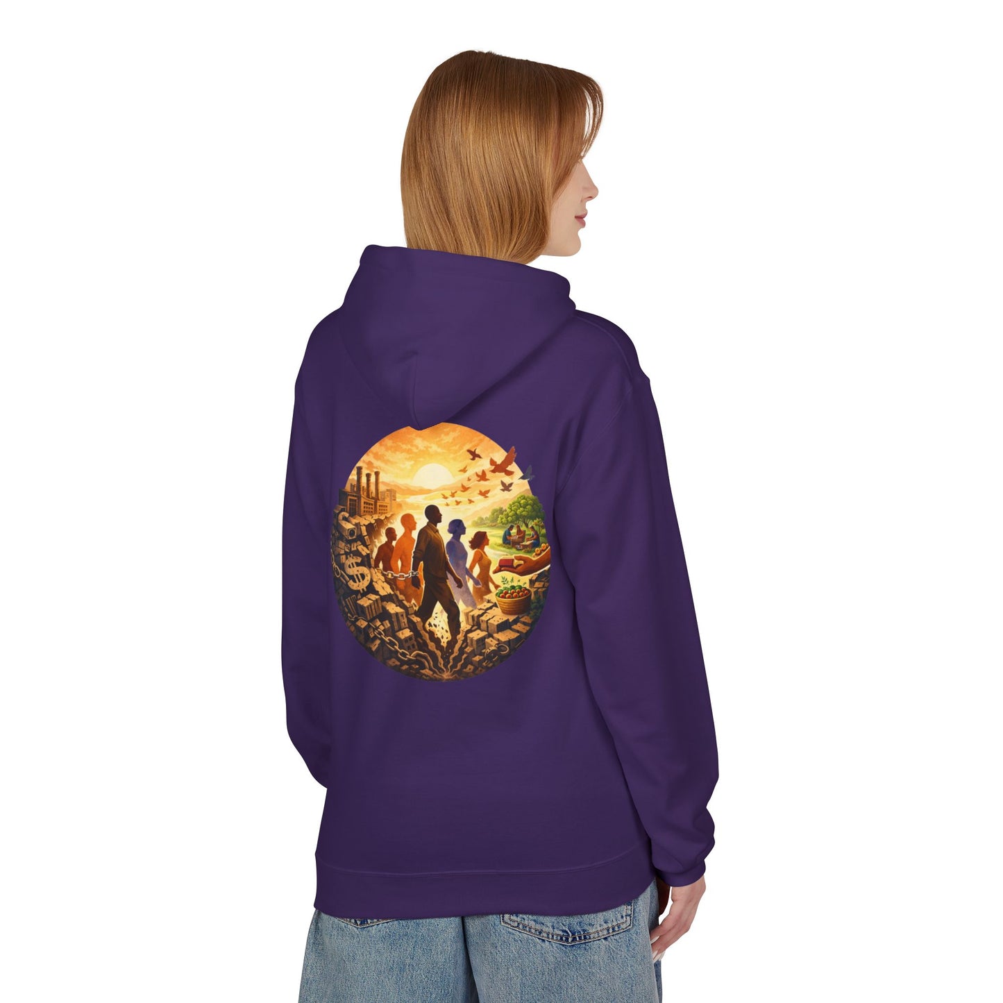 Liberation Is Collective Hoodie — Sunrise Solidarity Graphic Hoodie