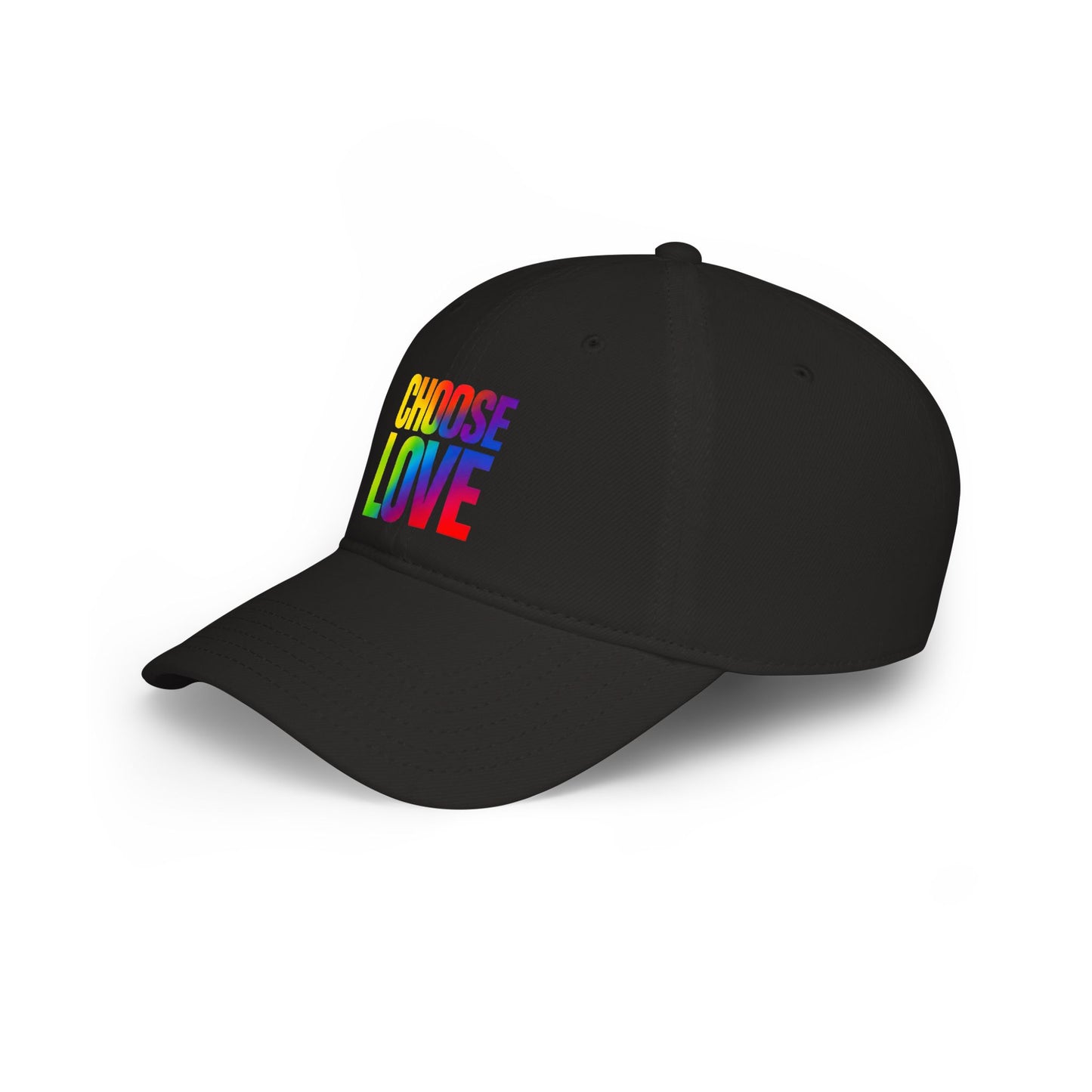 Choose Love Rainbow Cap — Low Profile Baseball Hat for Pride & Everyday Wear