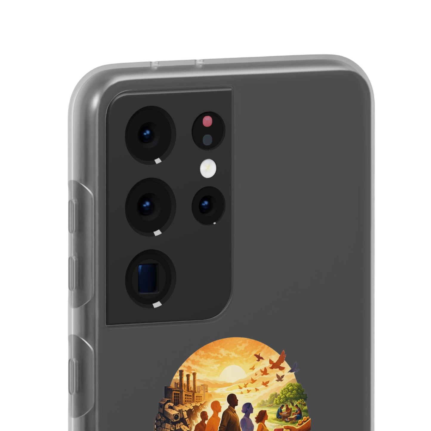 Phone Case —“Liberation Is Collective” Matte Phone Case | Sunset Unity Art for iPhone & Samsung