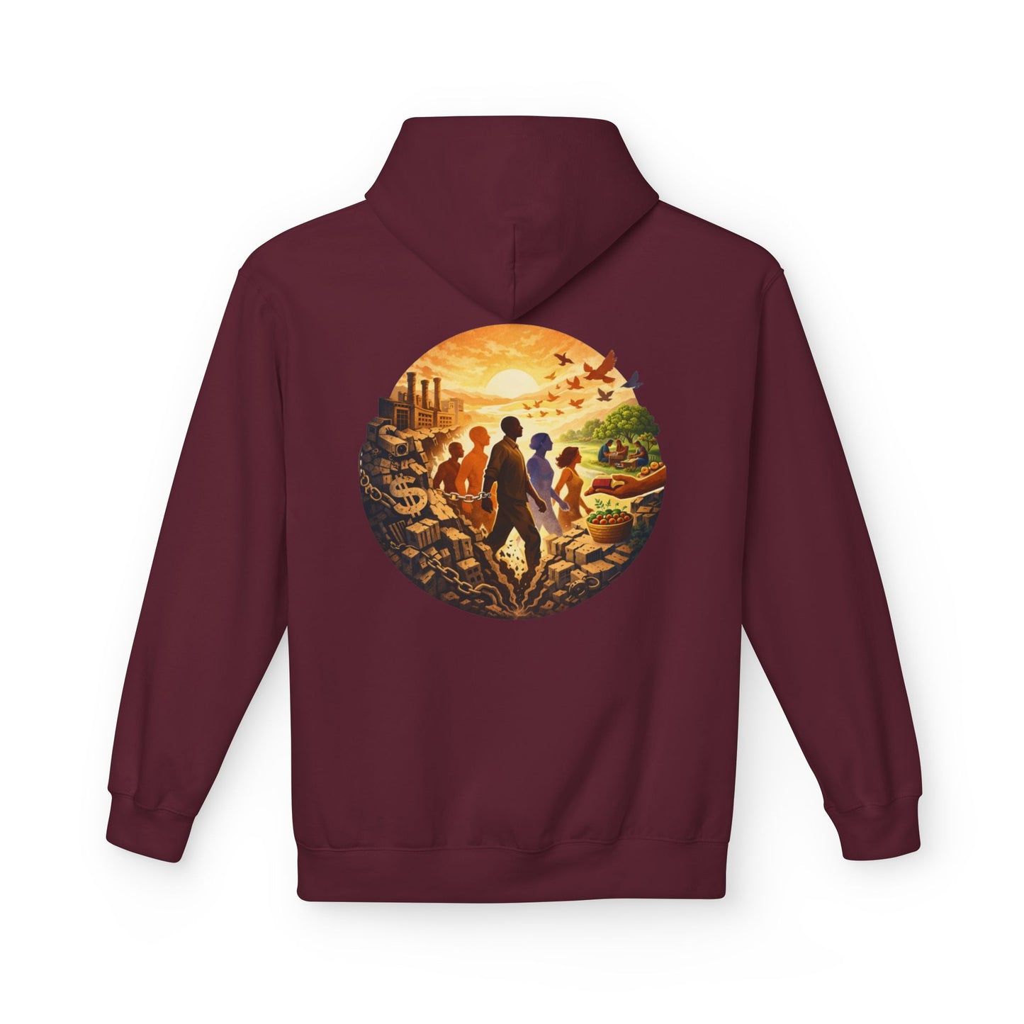Liberation Is Collective Hoodie — Sunrise Solidarity Graphic Hoodie