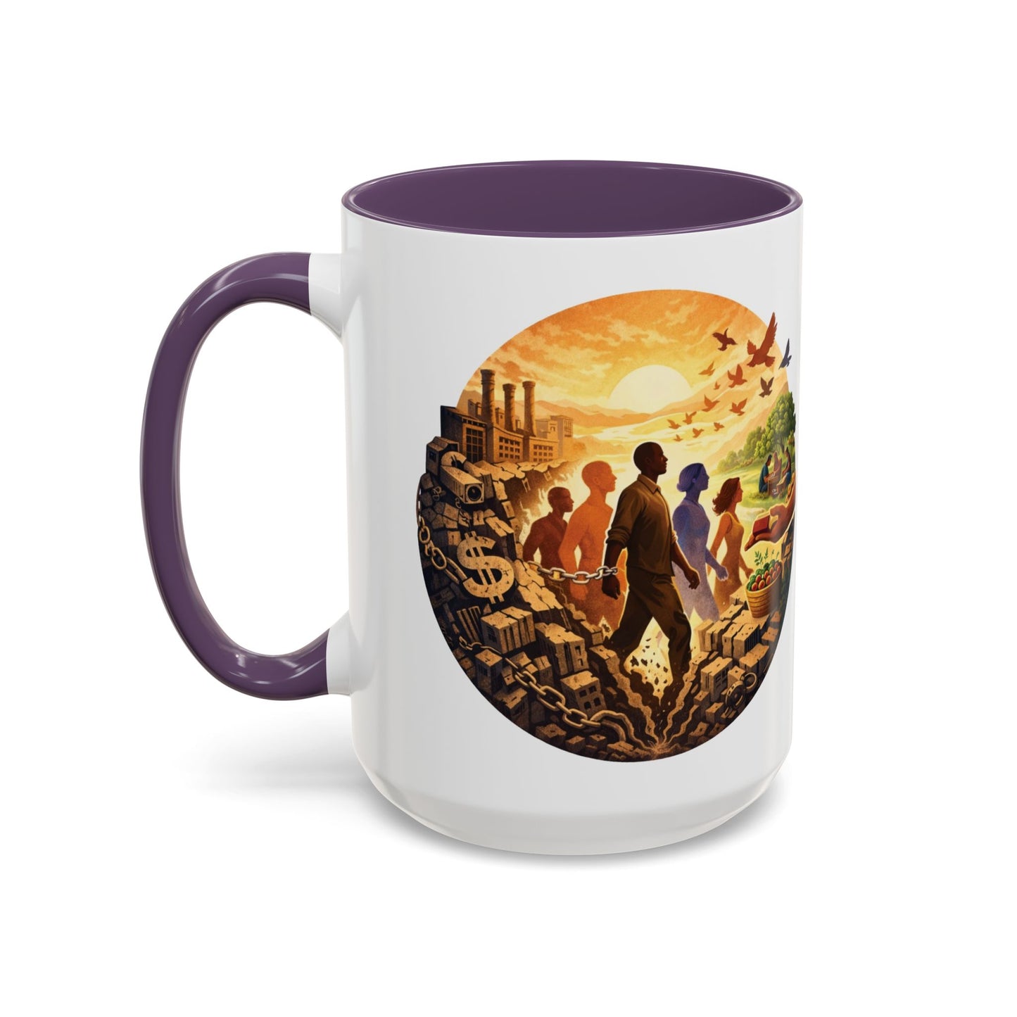 Liberation Is Collective Accent Coffee Mug - Black Handle 11/15oz